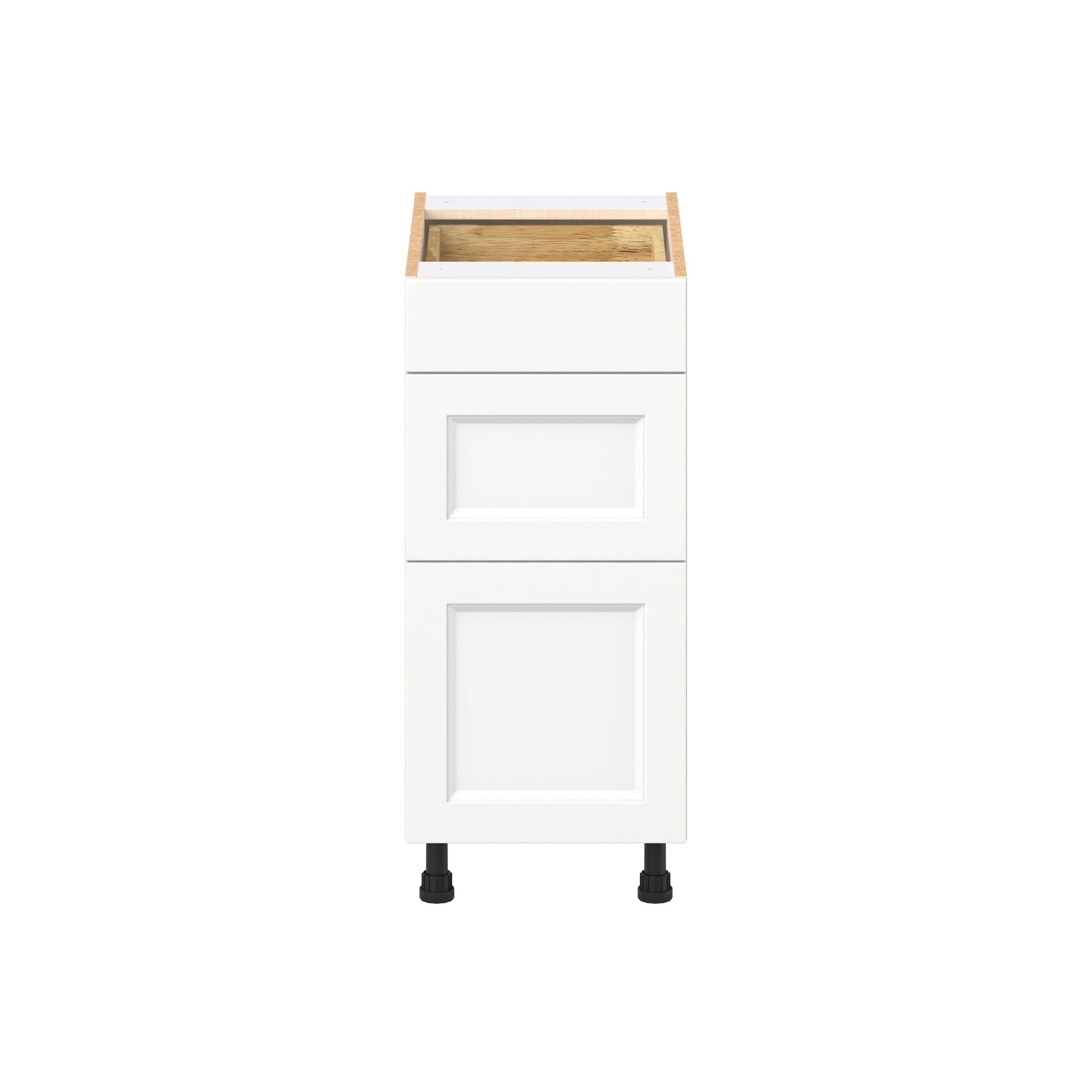 Peachtree 15 in. Painted Bright White Drawer Base Cabinet