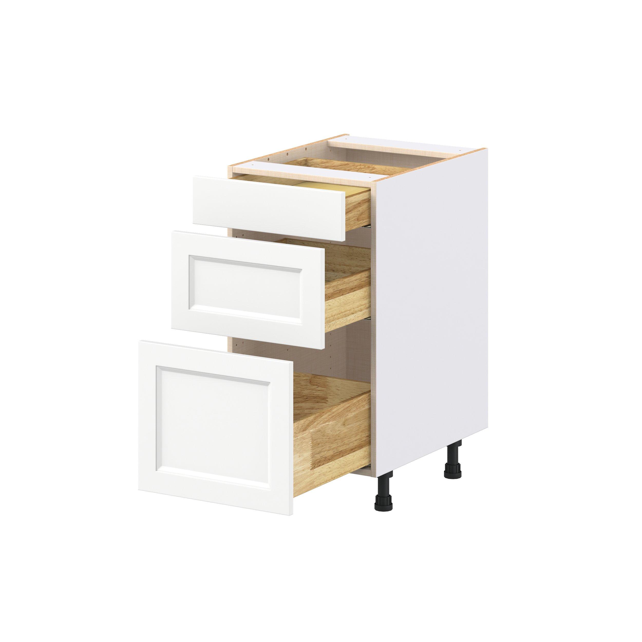 Peachtree 18 in. Painted Bright White Drawer Base Cabinet