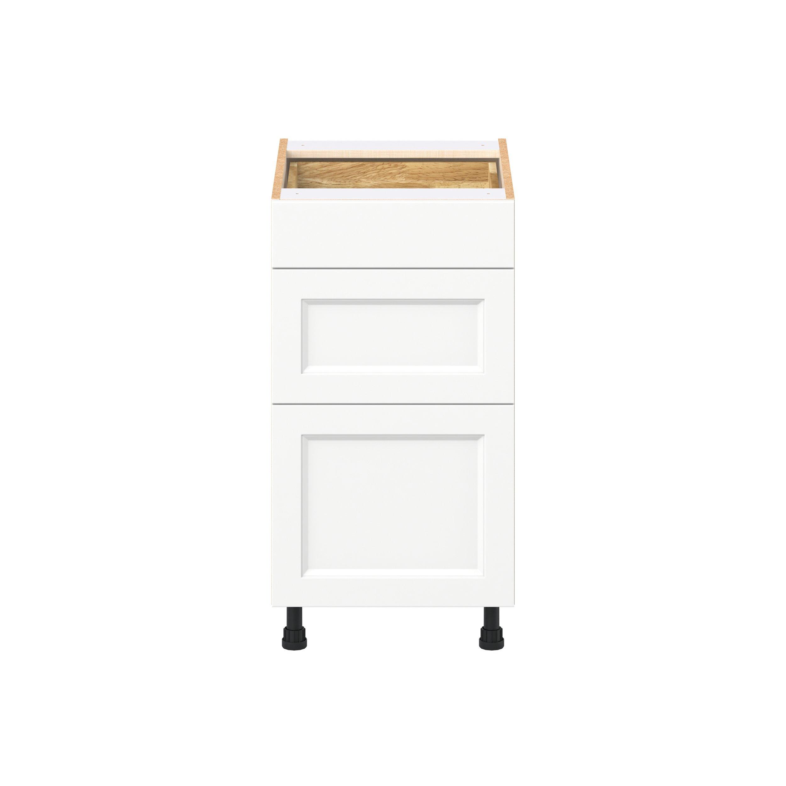 Peachtree 18 in. Painted Bright White Drawer Base Cabinet