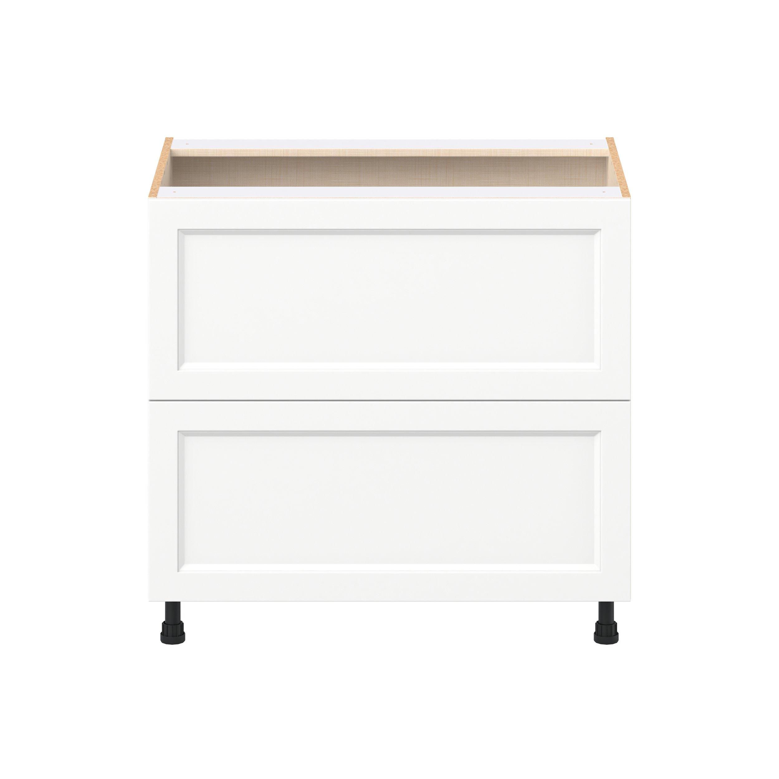 Peachtree 36 in. Painted Bright White Drawer Base Cabinet