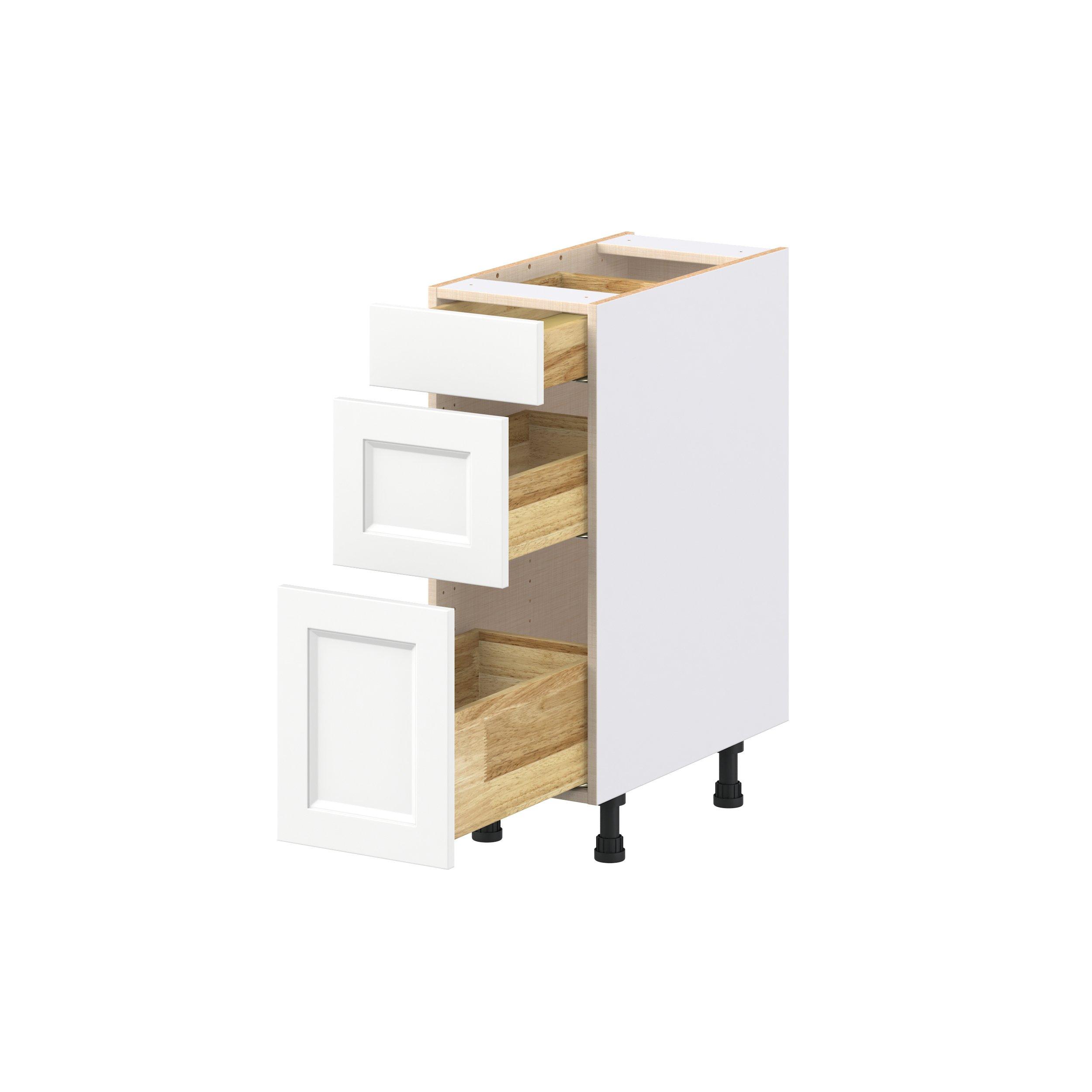 Peachtree 12 in. Painted Bright White Drawer Base Cabinet
