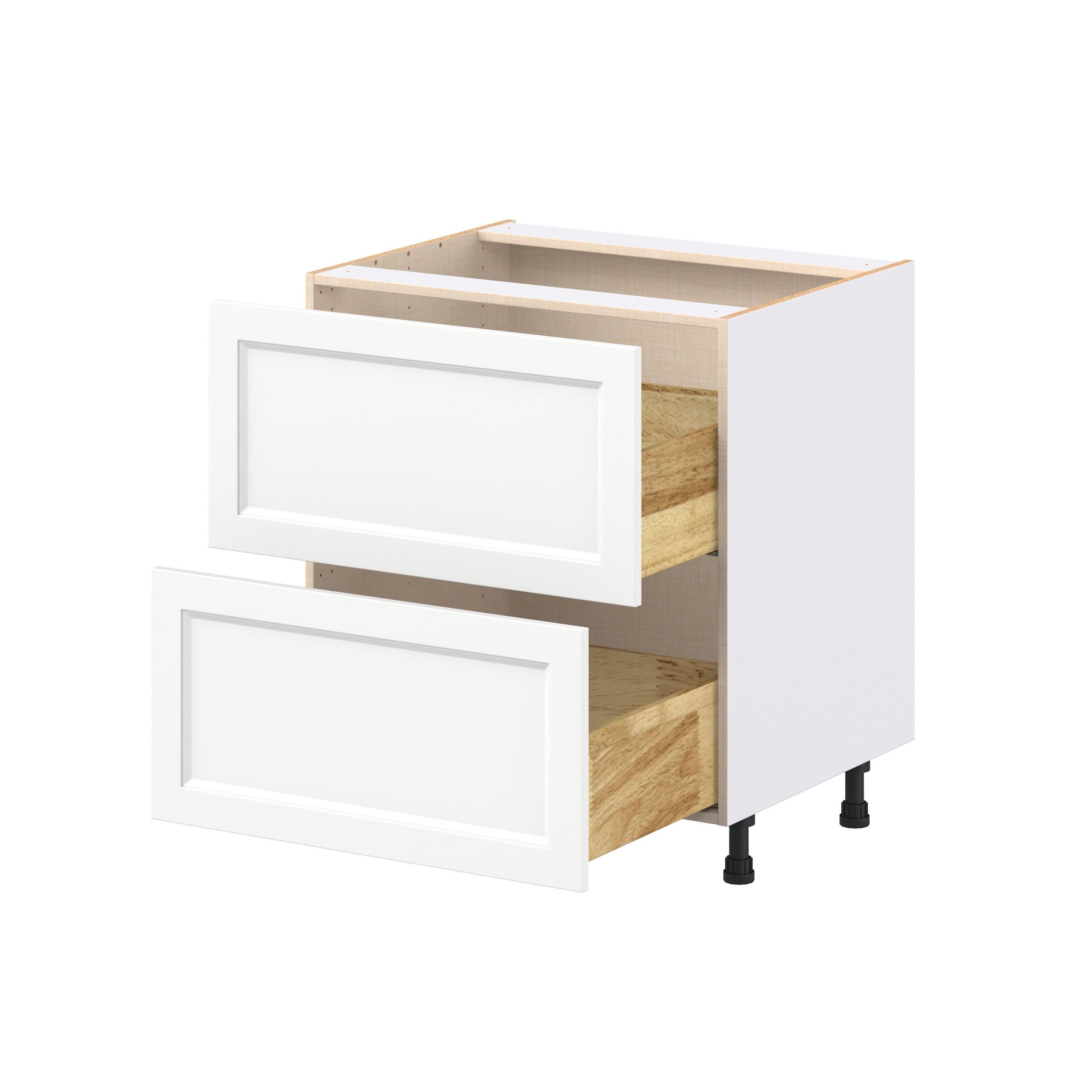 Peachtree 30 in. Painted Bright White Drawer Base Cabinet