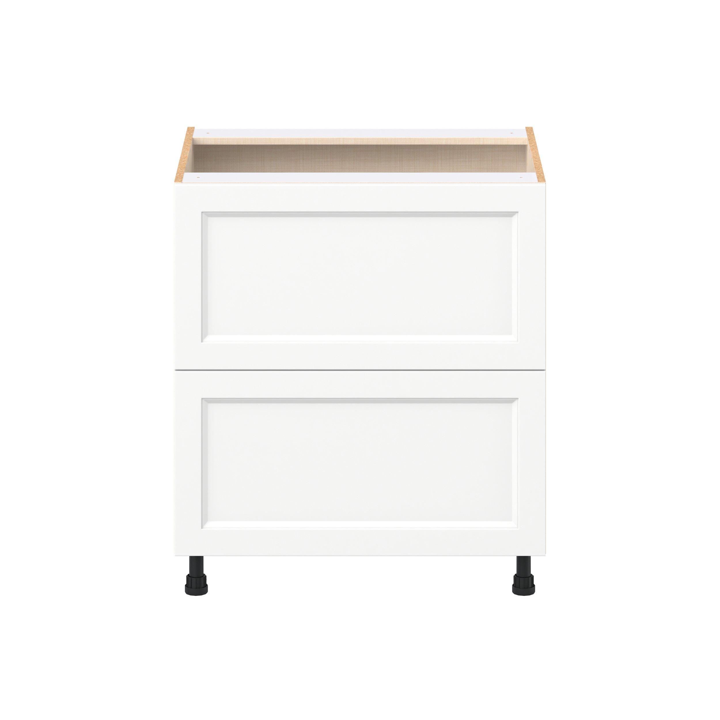 Peachtree 30 in. Painted Bright White Drawer Base Cabinet