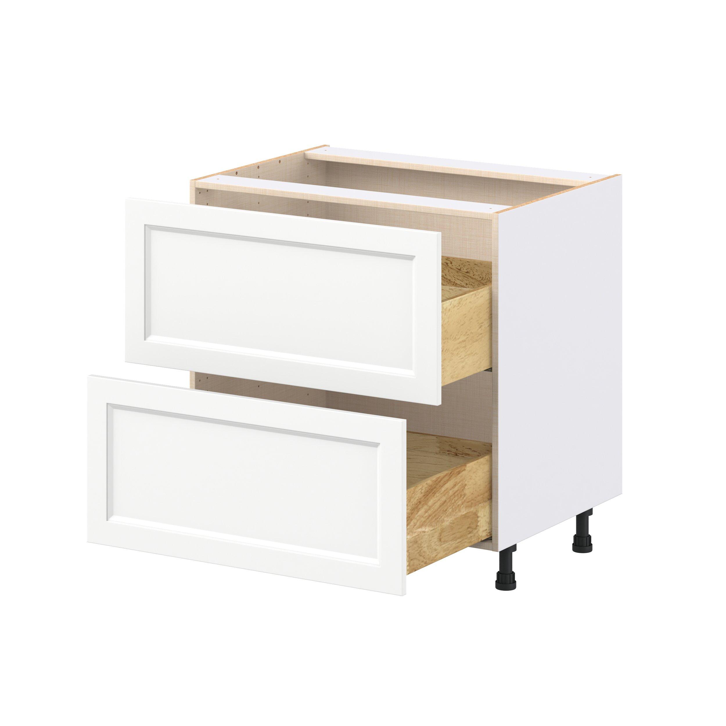 Peachtree 33 in. Painted Bright White Drawer Base Cabinet