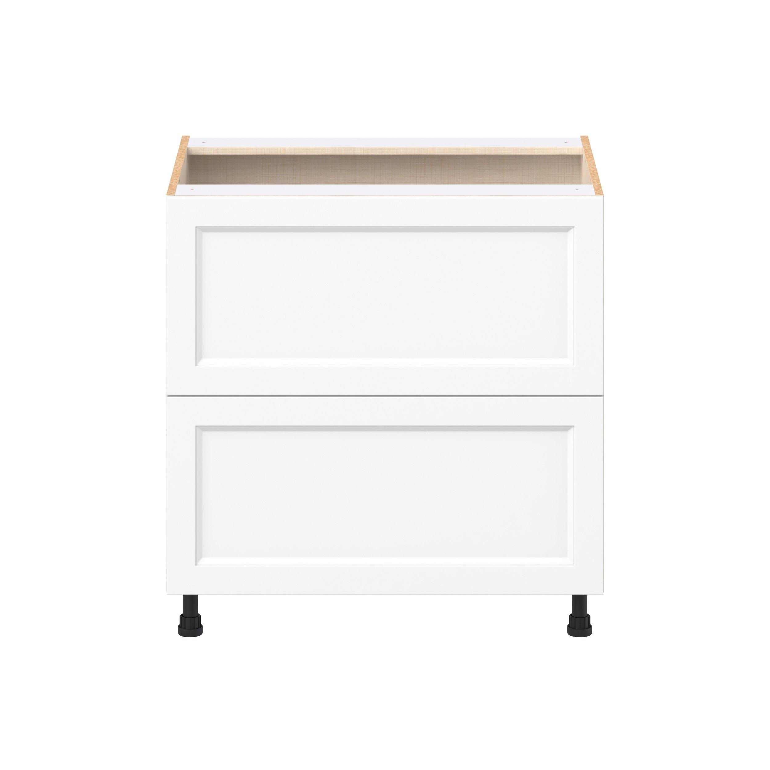 Peachtree 33 in. Painted Bright White Drawer Base Cabinet
