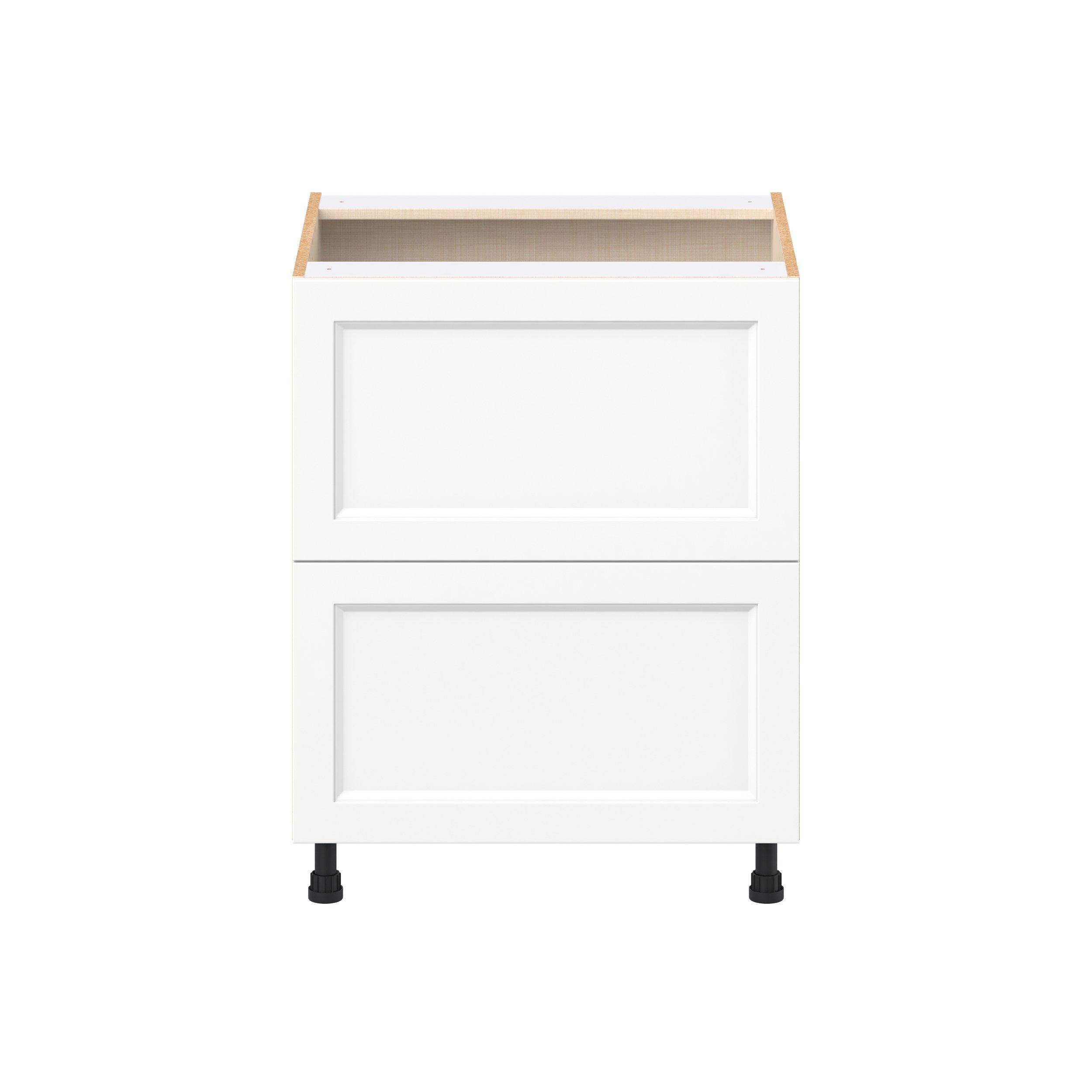 Peachtree 27 in. Painted Bright White Drawer Base Cabinet