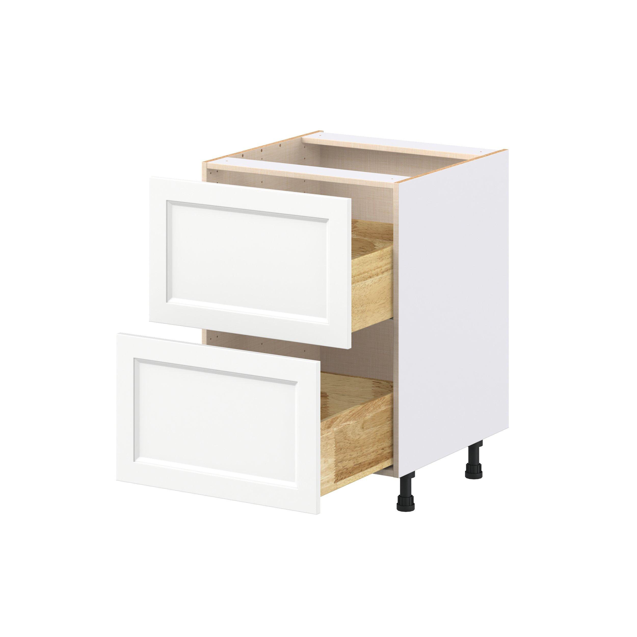 Peachtree 24 in. Painted Bright White Drawer Base Cabinet