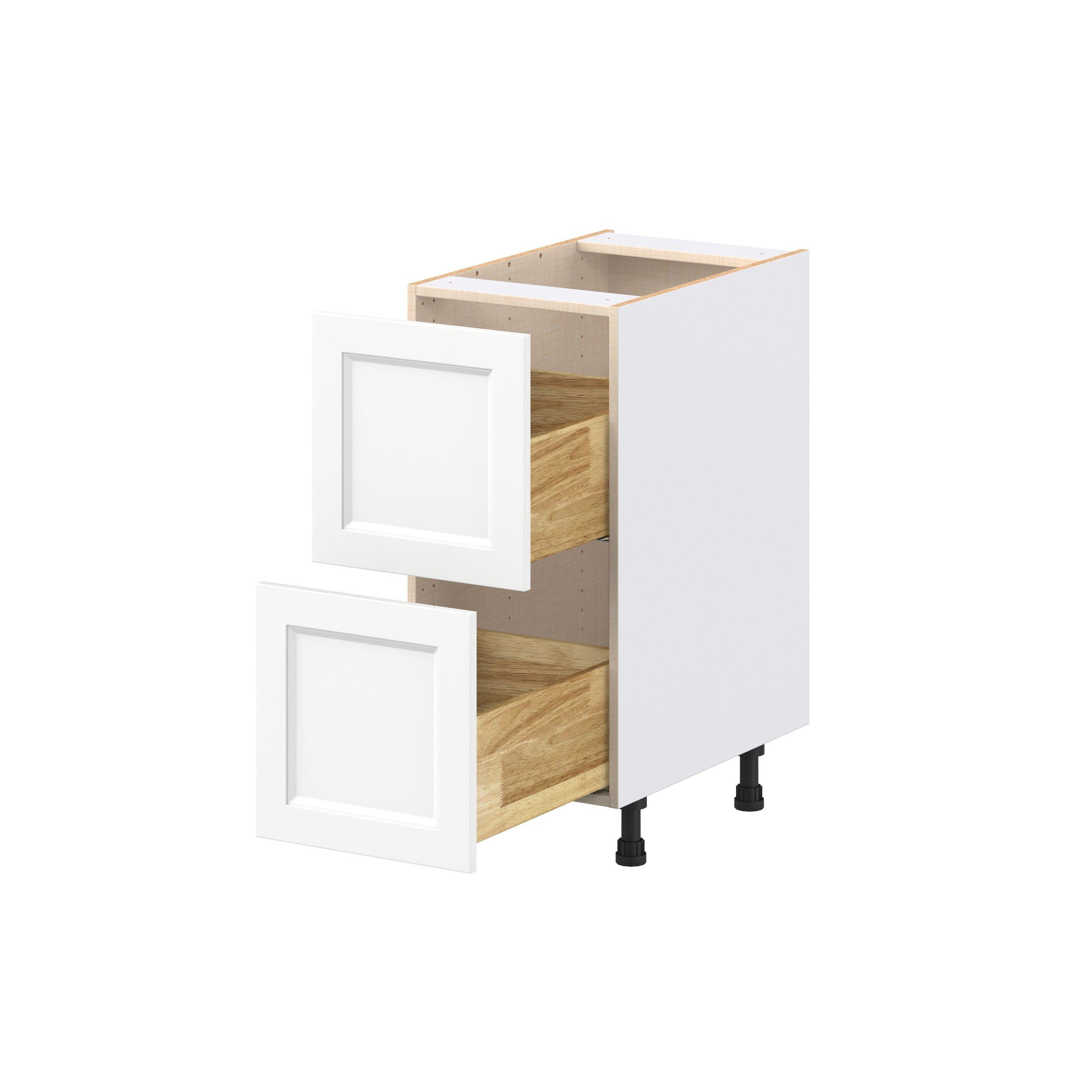 Peachtree 15 in. Painted Bright White Drawer Base Cabinet