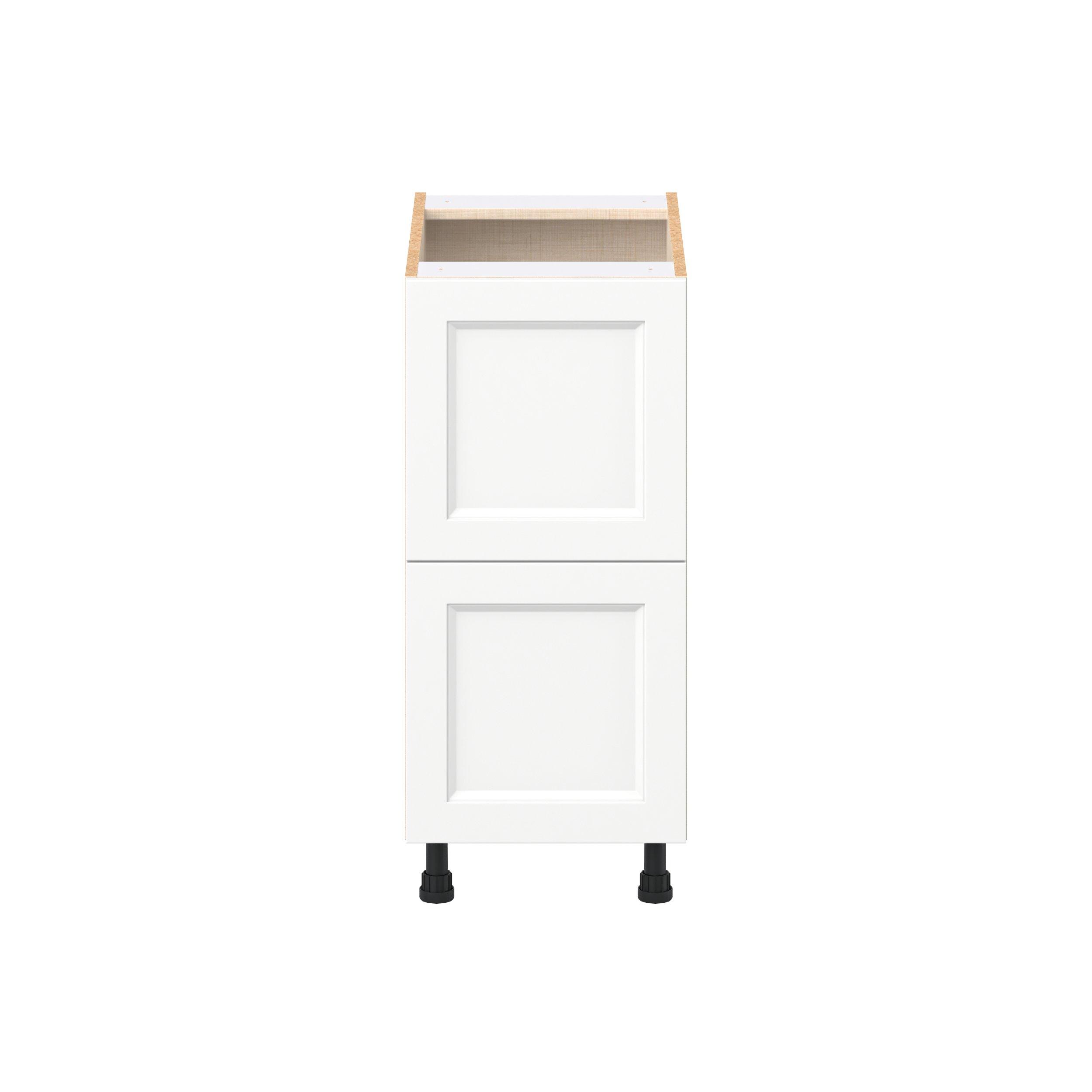 Peachtree 15 in. Painted Bright White Drawer Base Cabinet