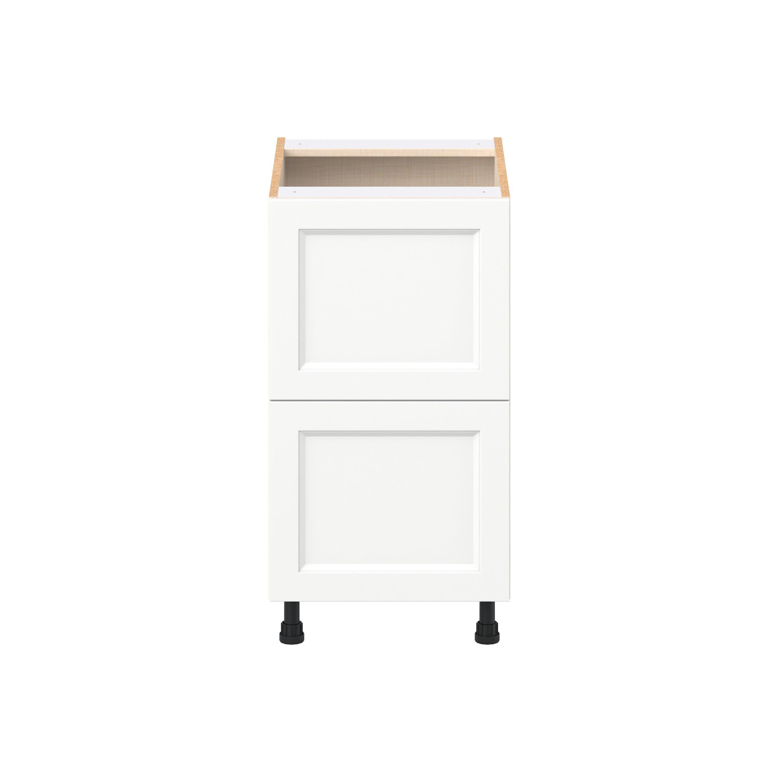 Peachtree 18 in. Painted Bright White Drawer Base Cabinet