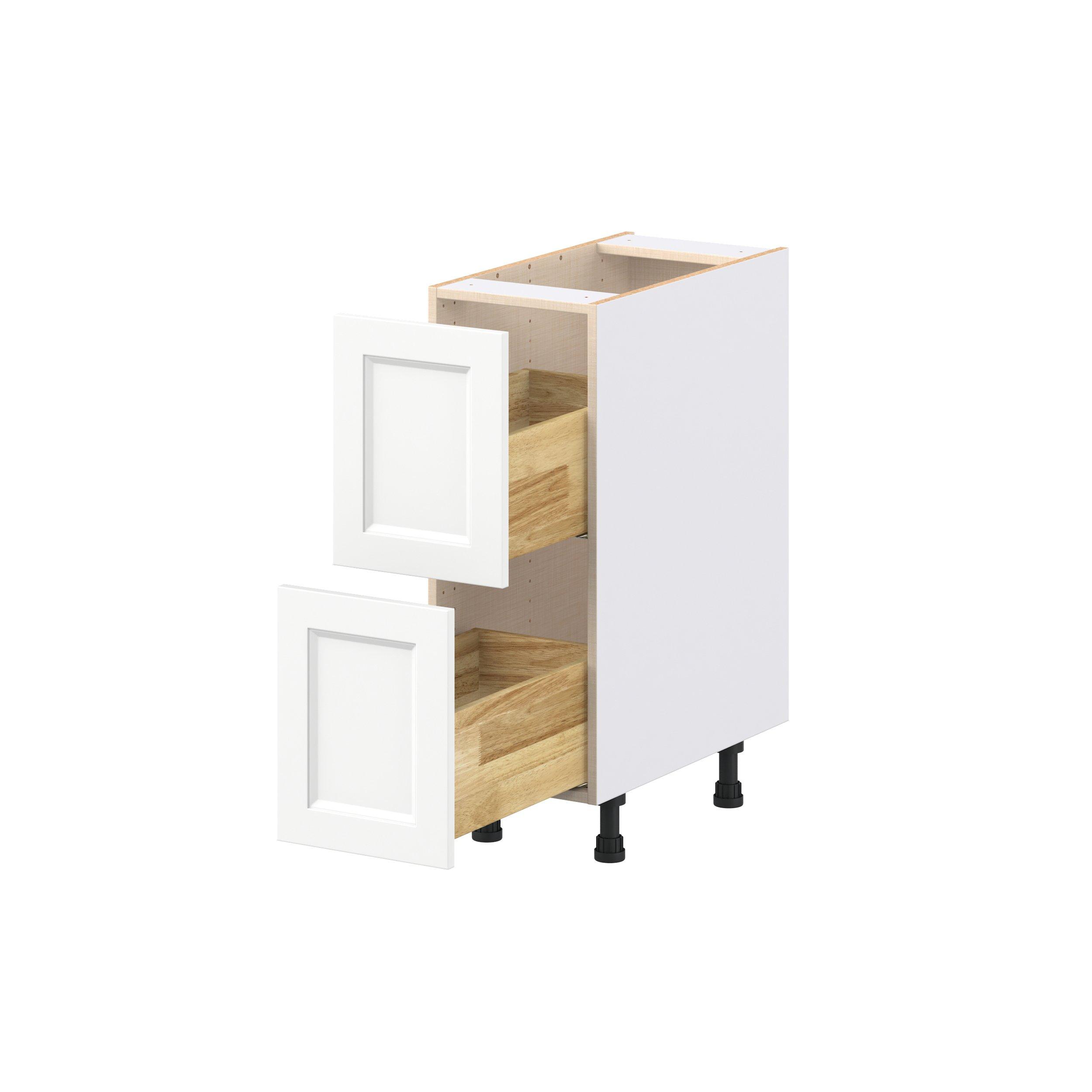 Peachtree 12 in. Painted Bright White Drawer Base Cabinet