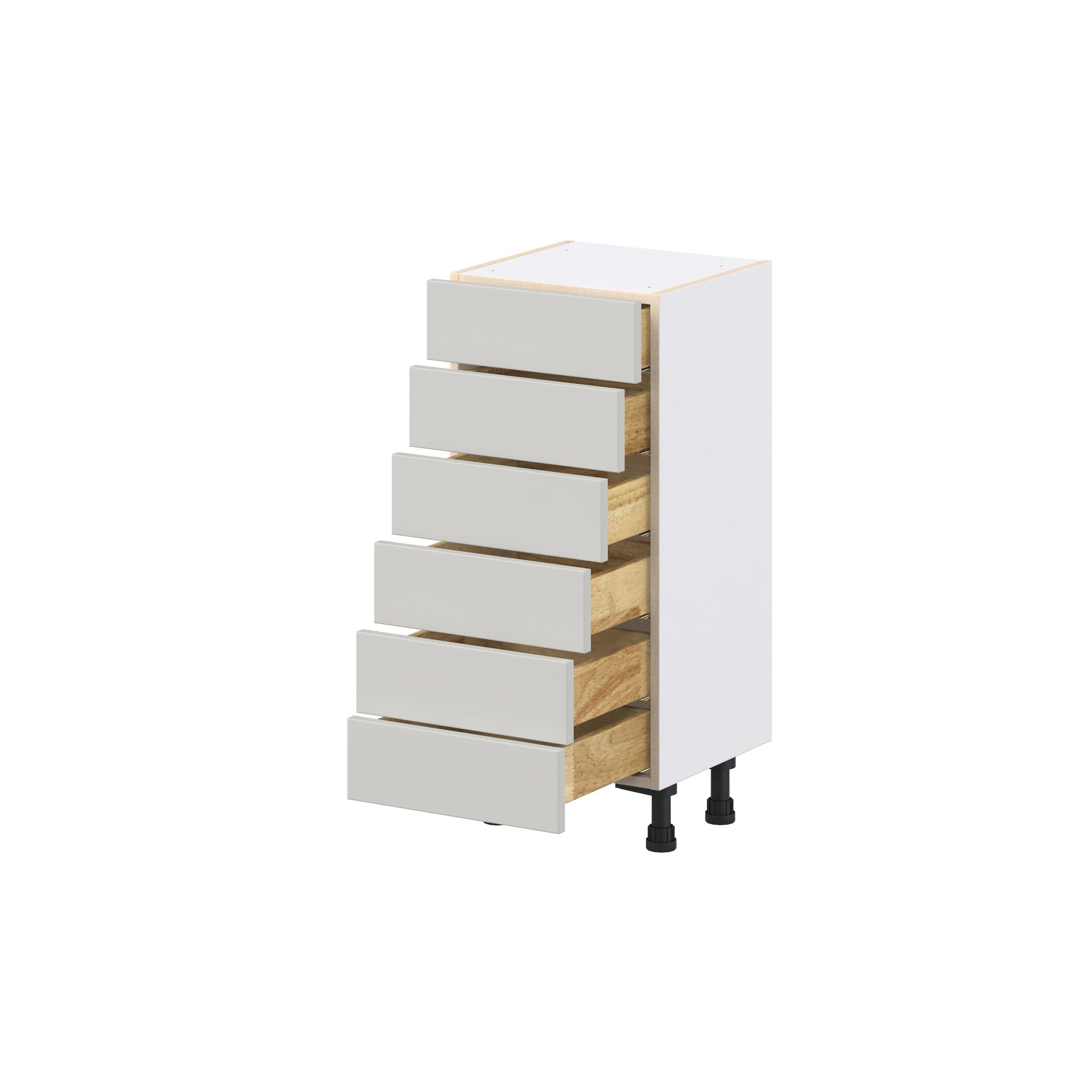 Summerhill 15 in. Light Gray Shallow Base Cabinet