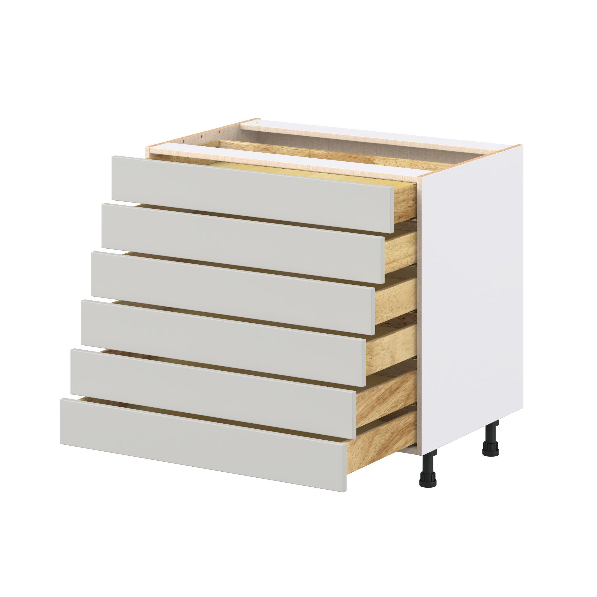 Summerhill 36 in. Light Gray Drawer Base Cabinet