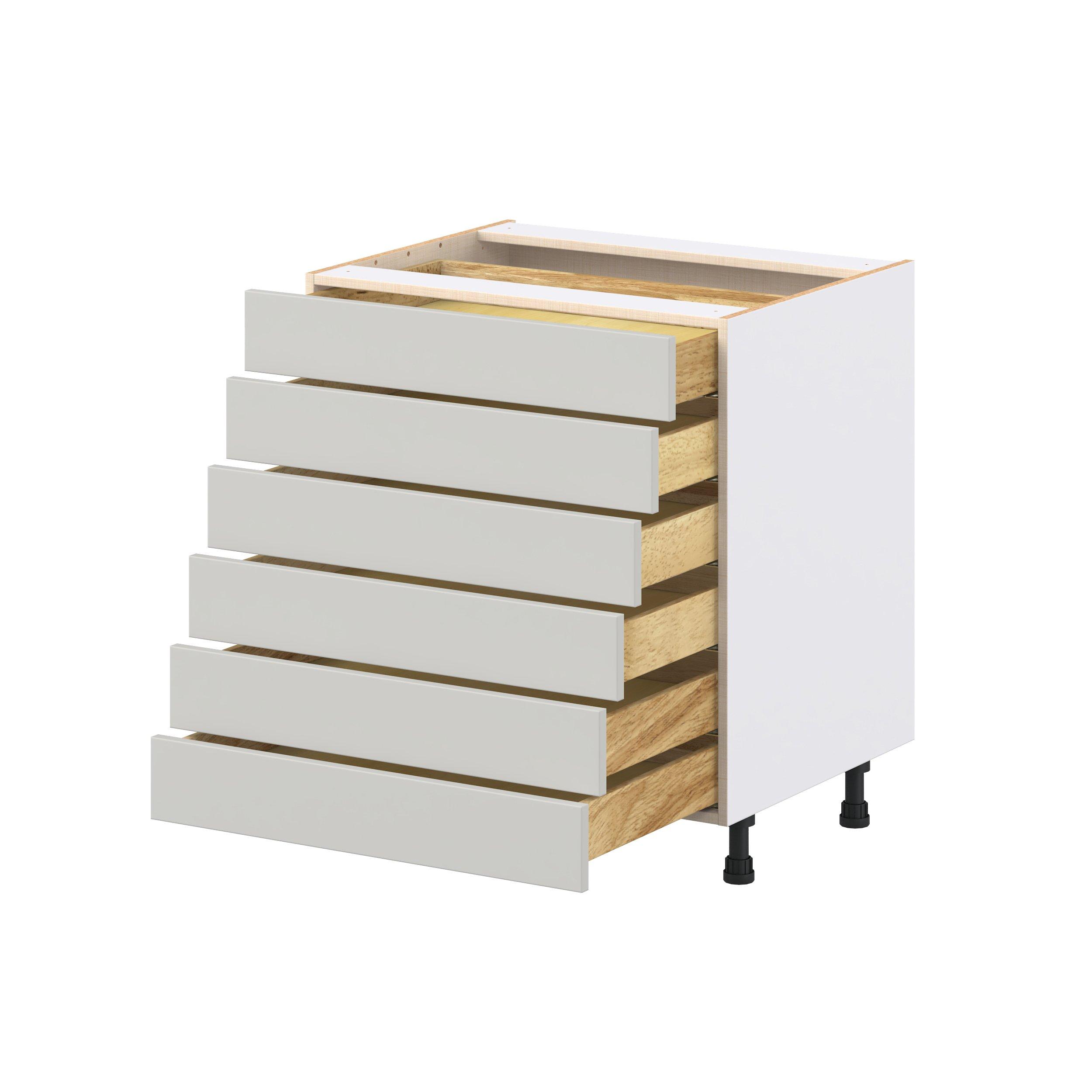 Summerhill 30 in. Light Gray Drawer Base Cabinet