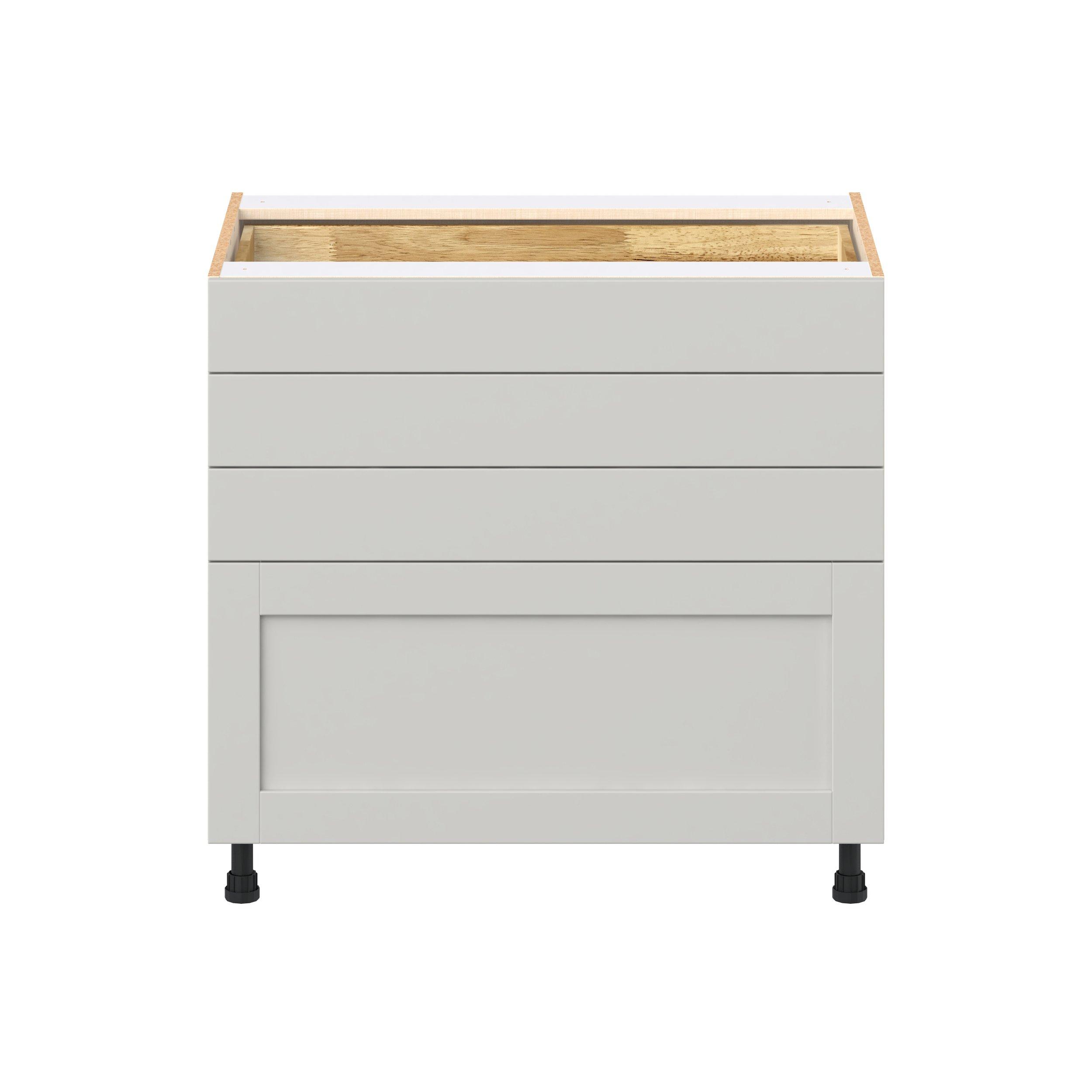 Summerhill 36 in. Light Gray Drawer Base Cabinet