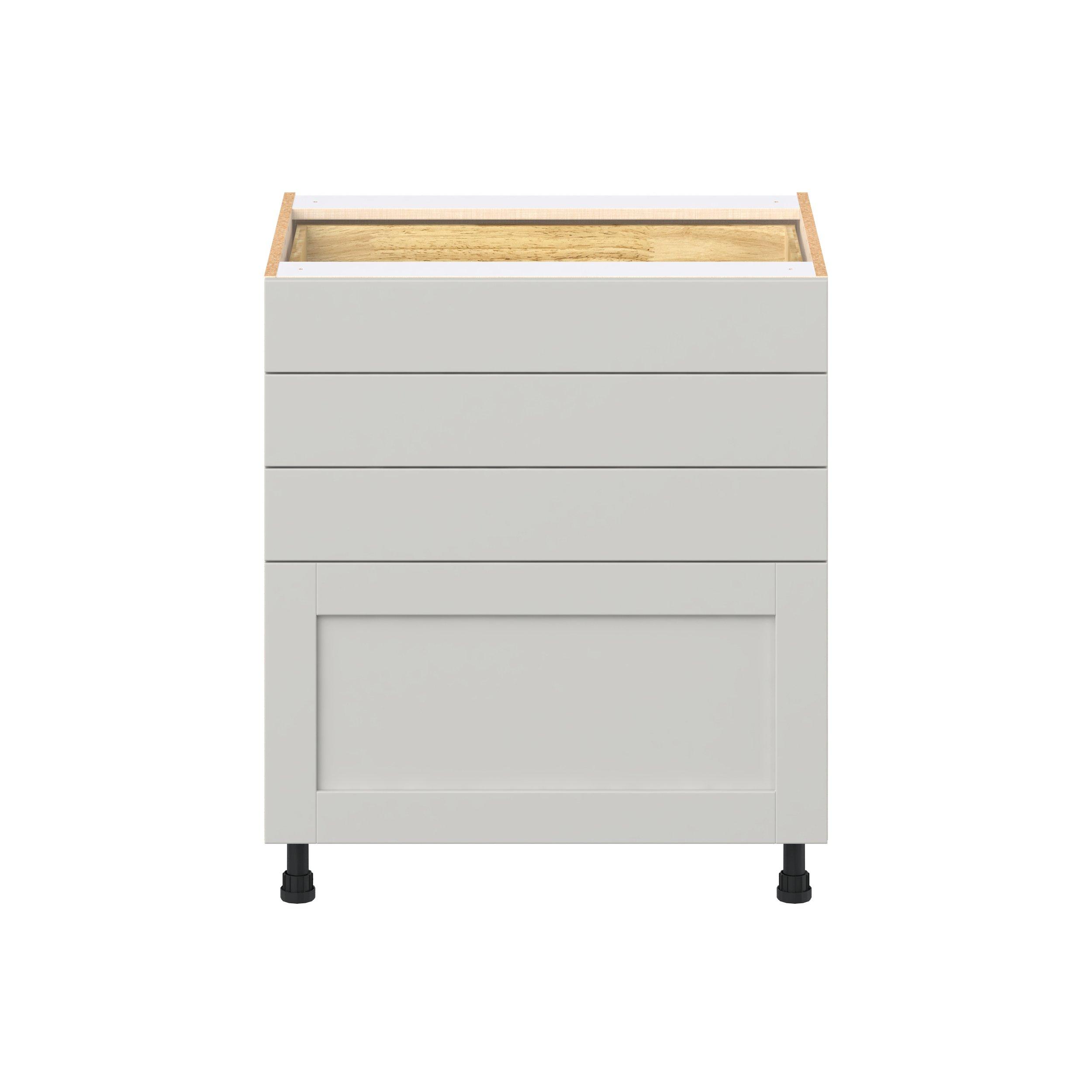 Summerhill 30 in. Light Gray Drawer Base Cabinet