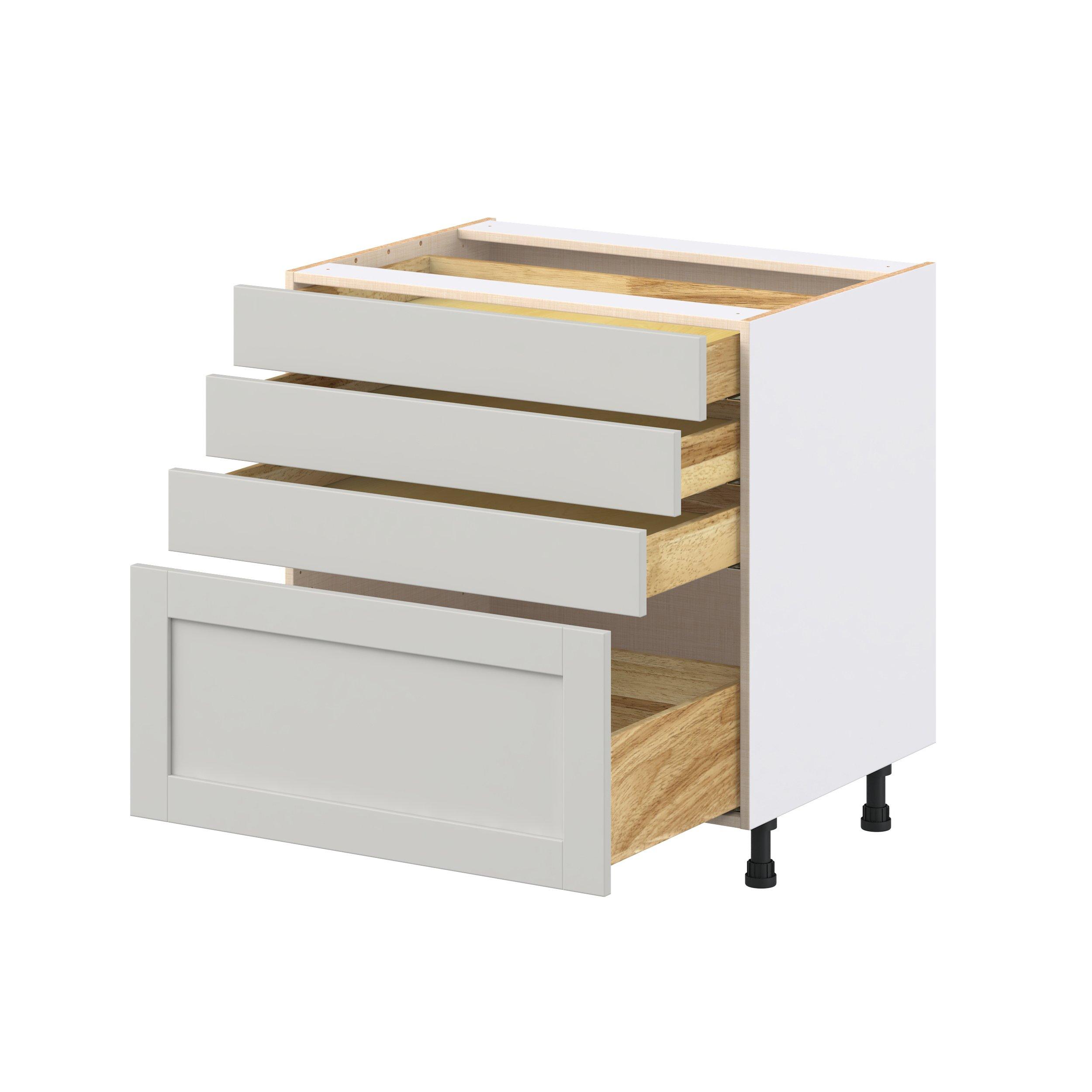 Summerhill 33 in. Light Gray Drawer Base Cabinet