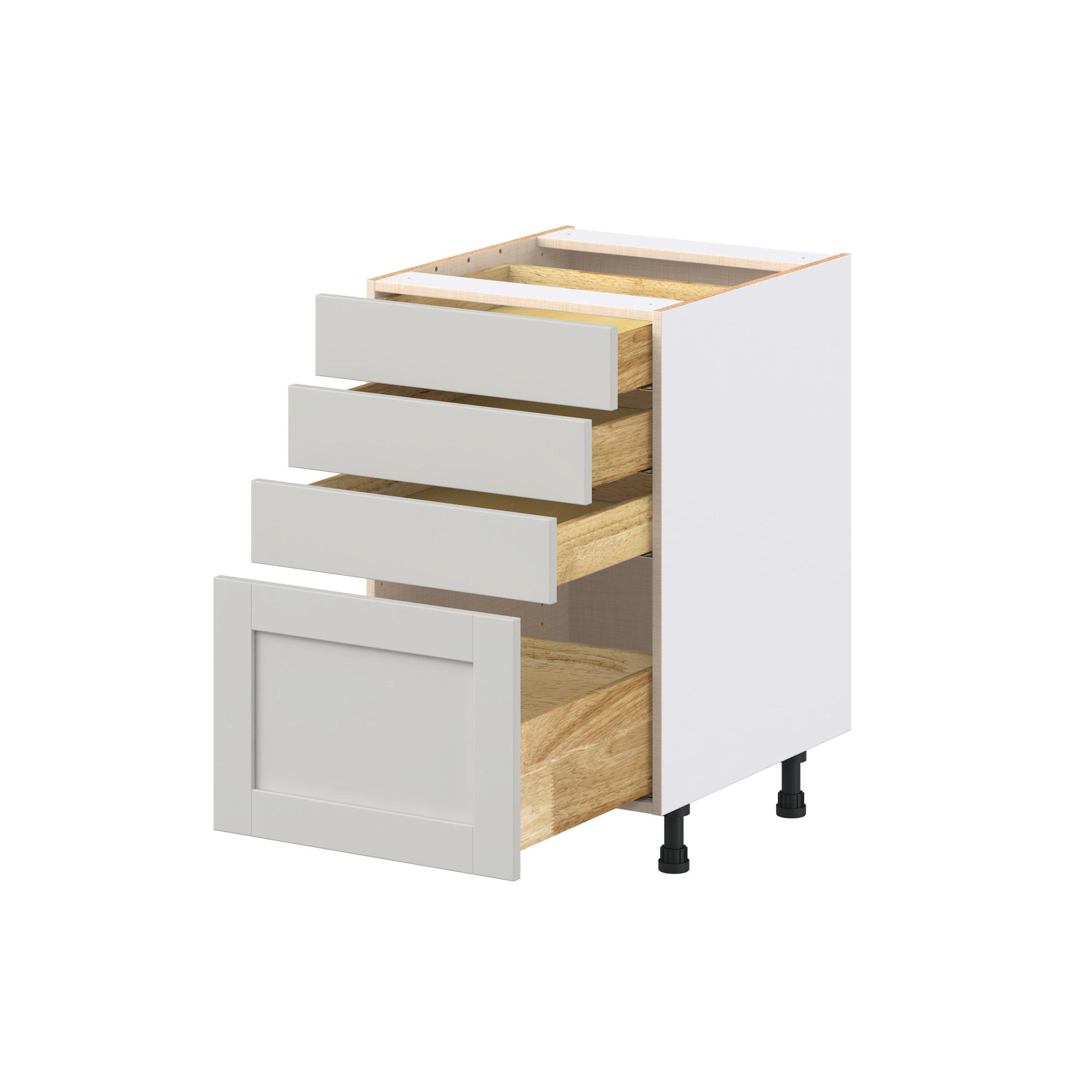 Summerhill 21 in. Light Gray Drawer Base Cabinet