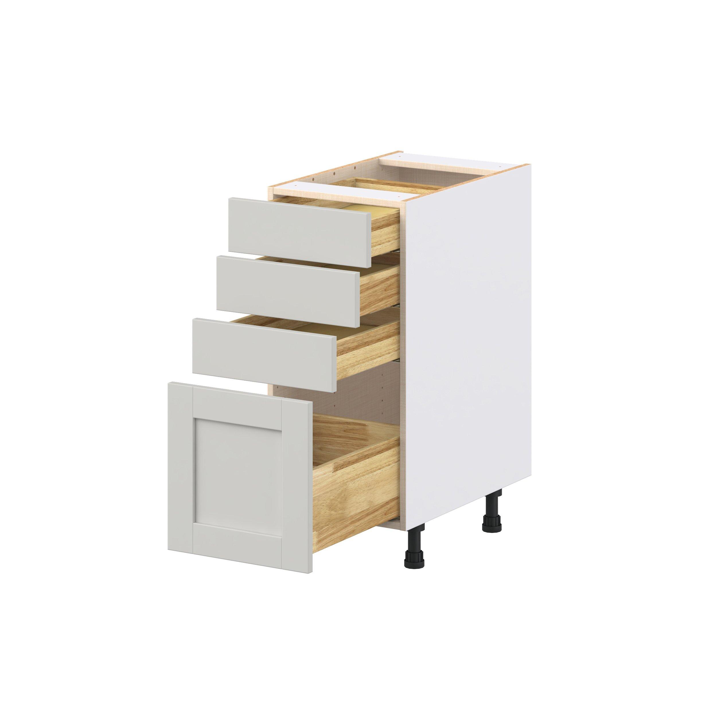 Summerhill 18 in. Light Gray Drawer Base Cabinet