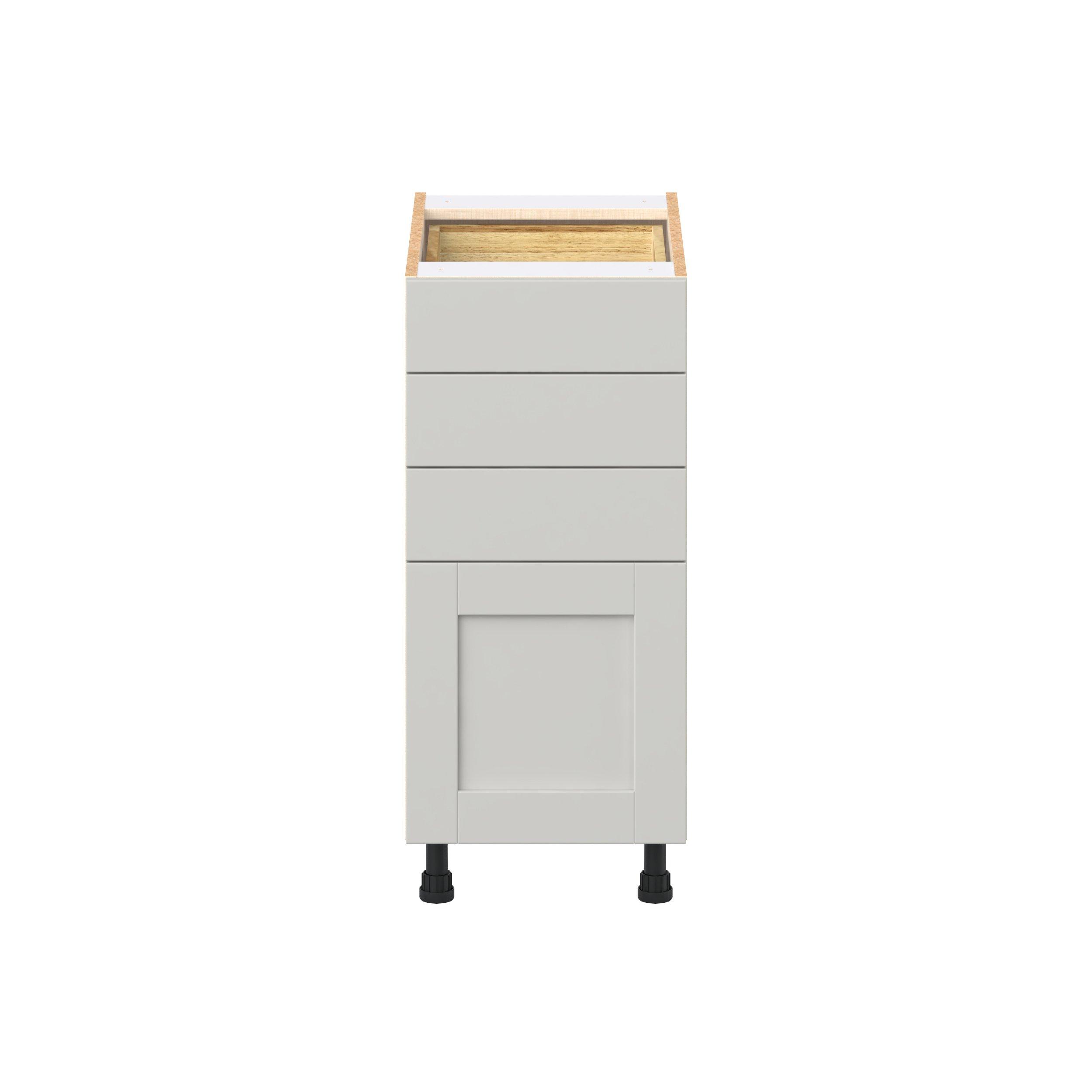 Summerhill 18 in. Light Gray Drawer Base Cabinet