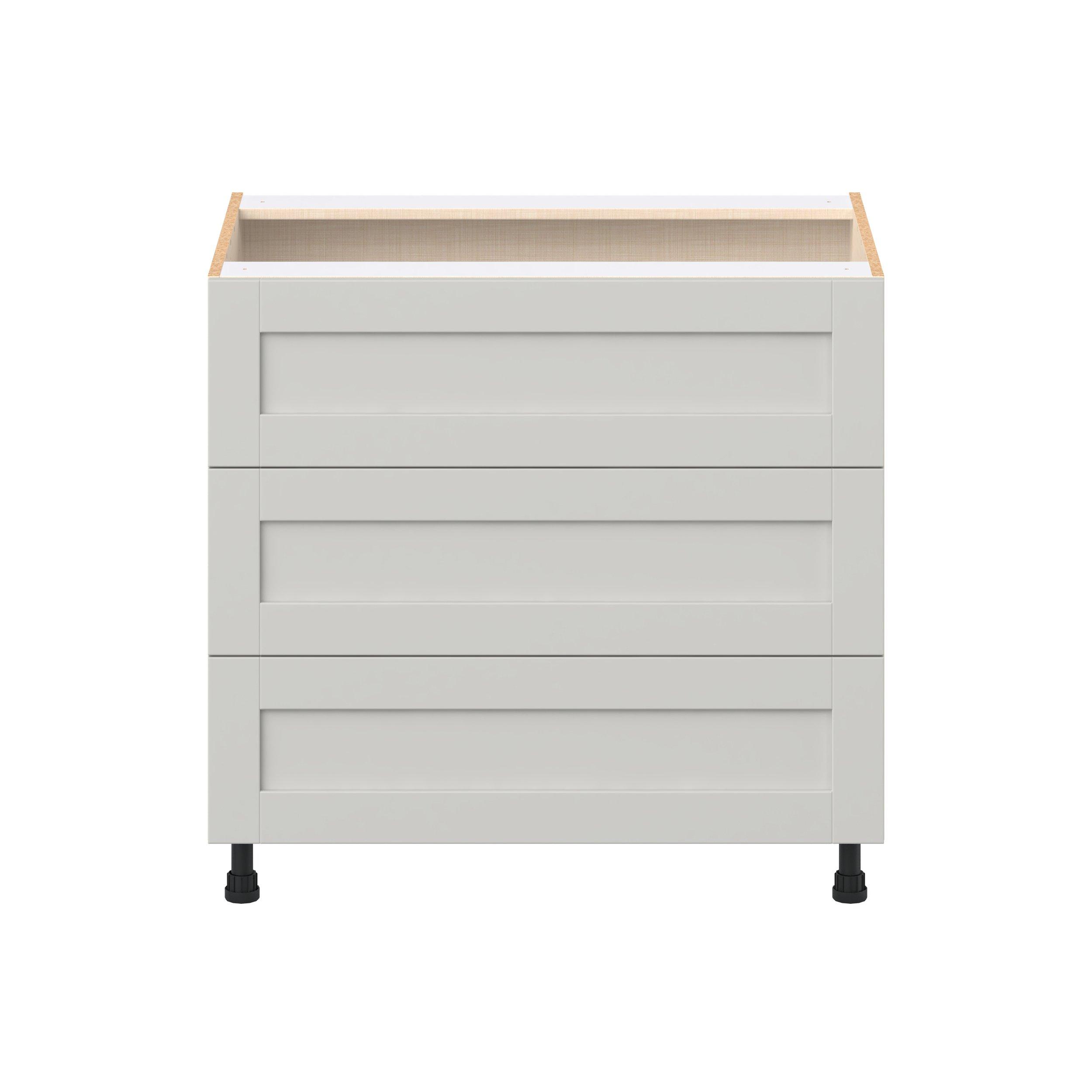 Summerhill 36 in. Light Gray Drawer Base Cabinet