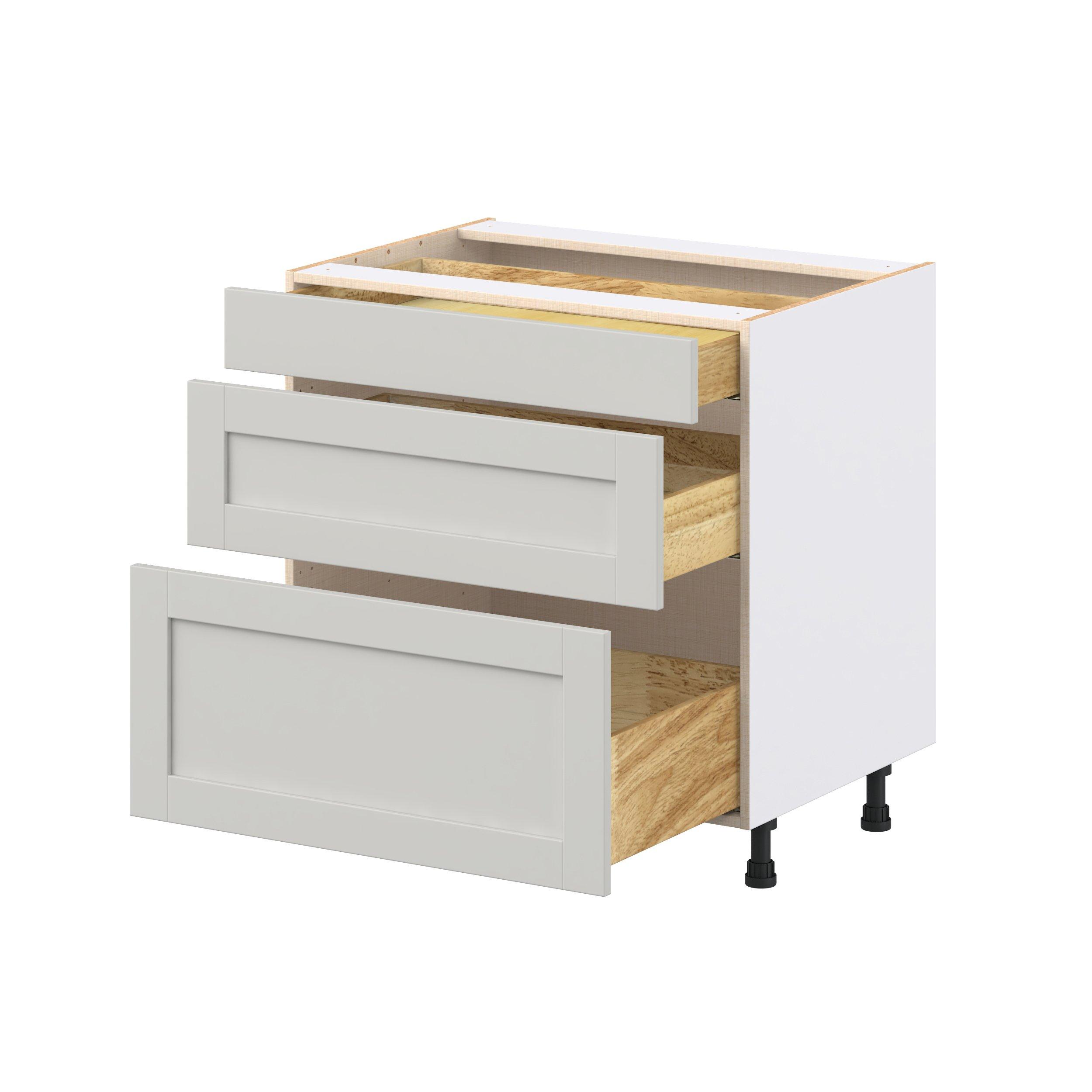 Summerhill 33 in. Light Gray Drawer Base Cabinet