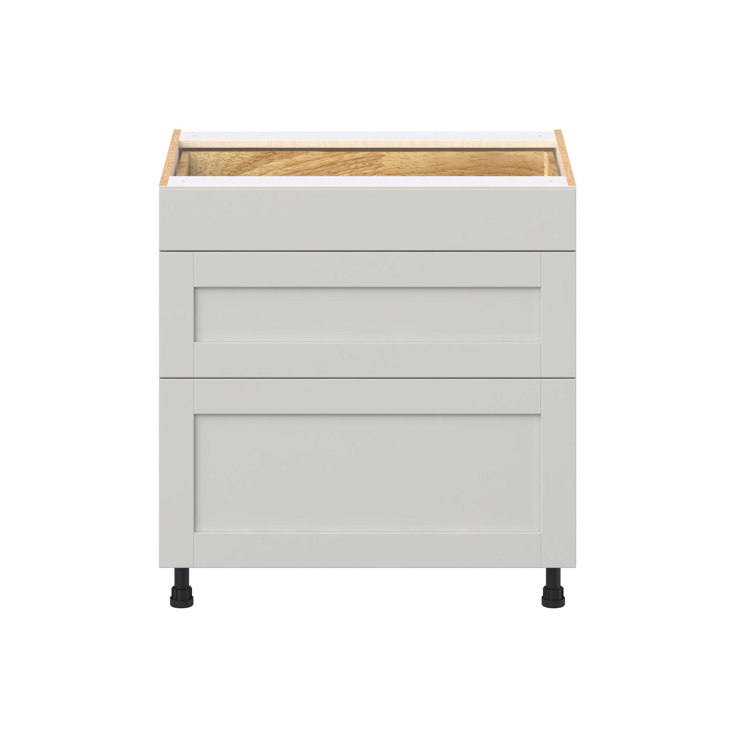 Summerhill 33 in. Light Gray Drawer Base Cabinet