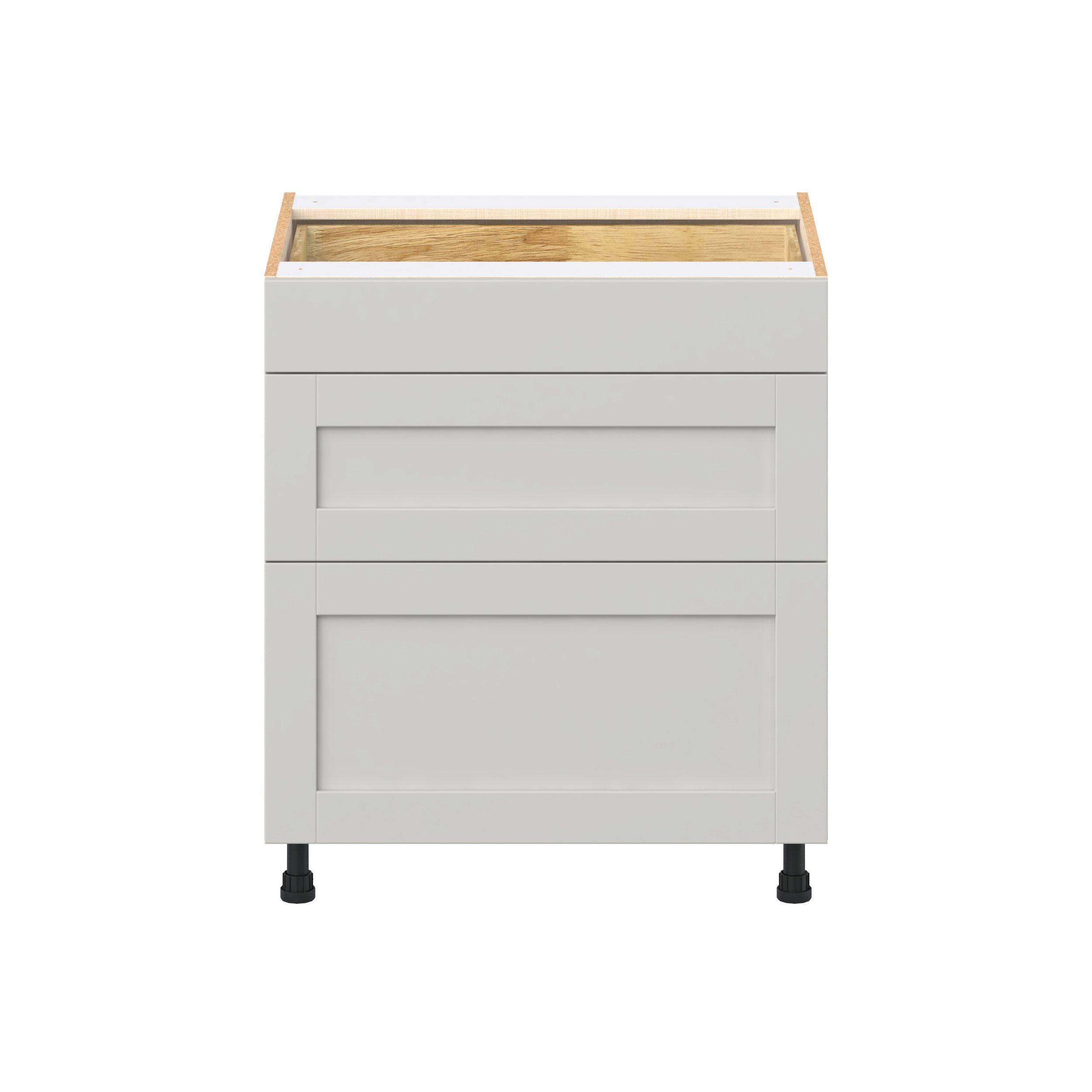Summerhill 30 in. Light Gray Drawer Base Cabinet