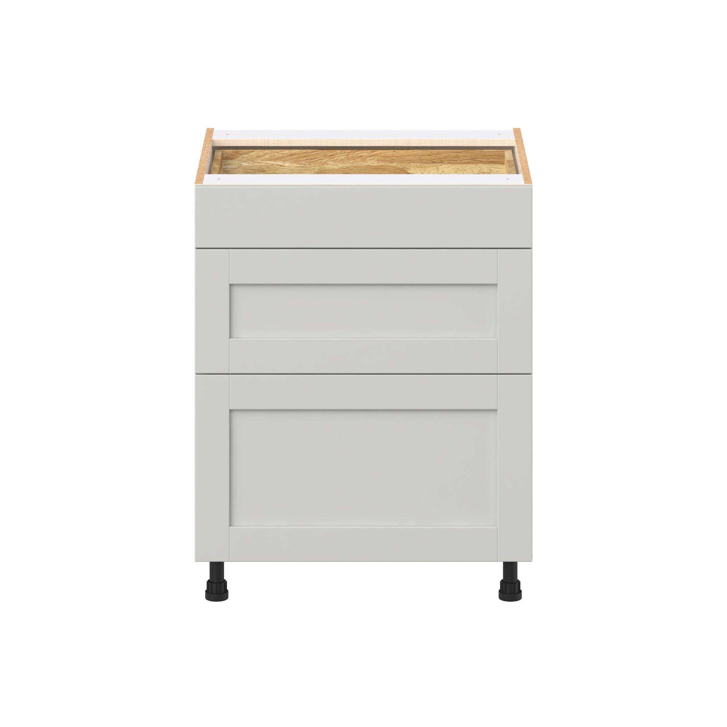 Summerhill 27 in. Light Gray Drawer Base Cabinet