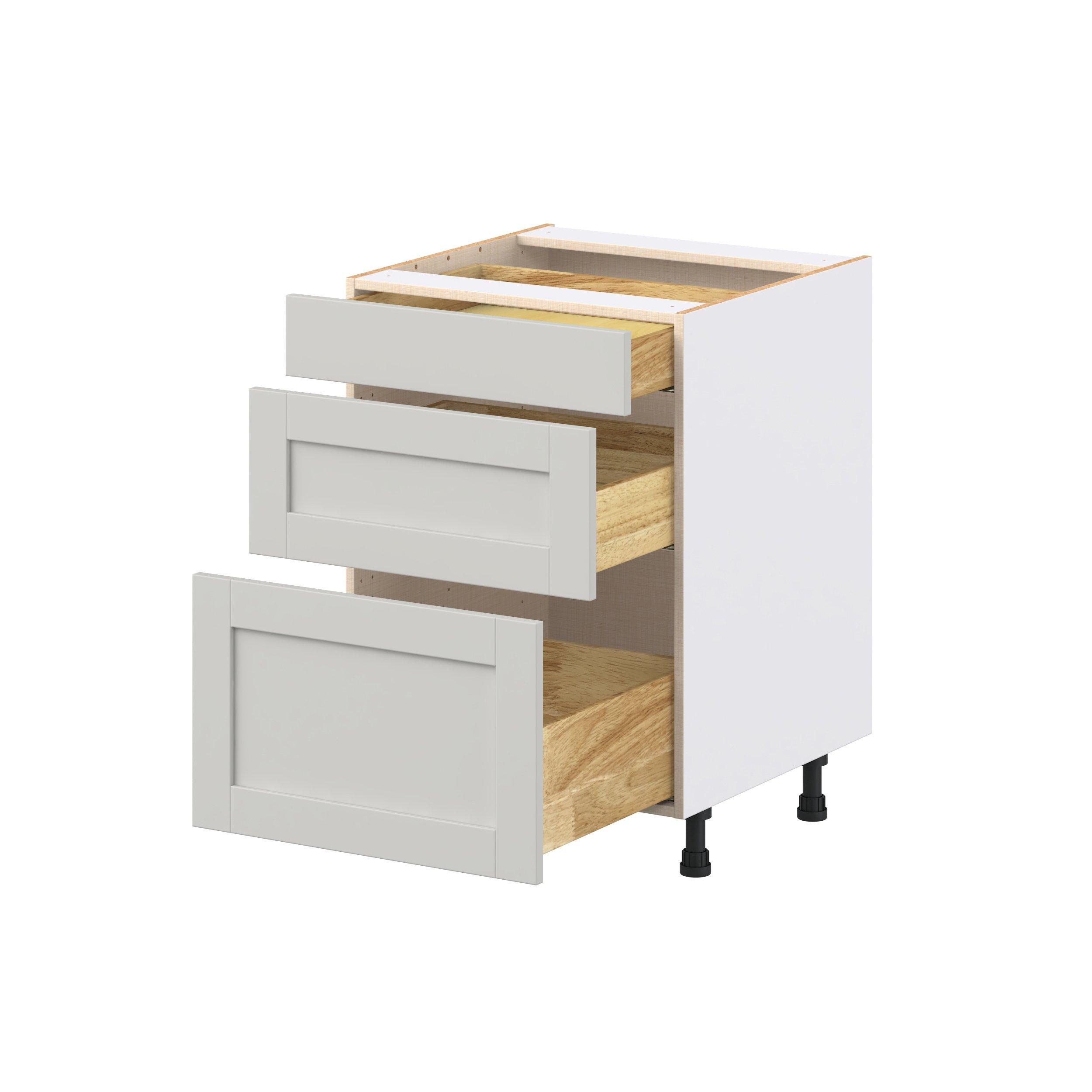 Summerhill 24 in. Light Gray Drawer Base Cabinet