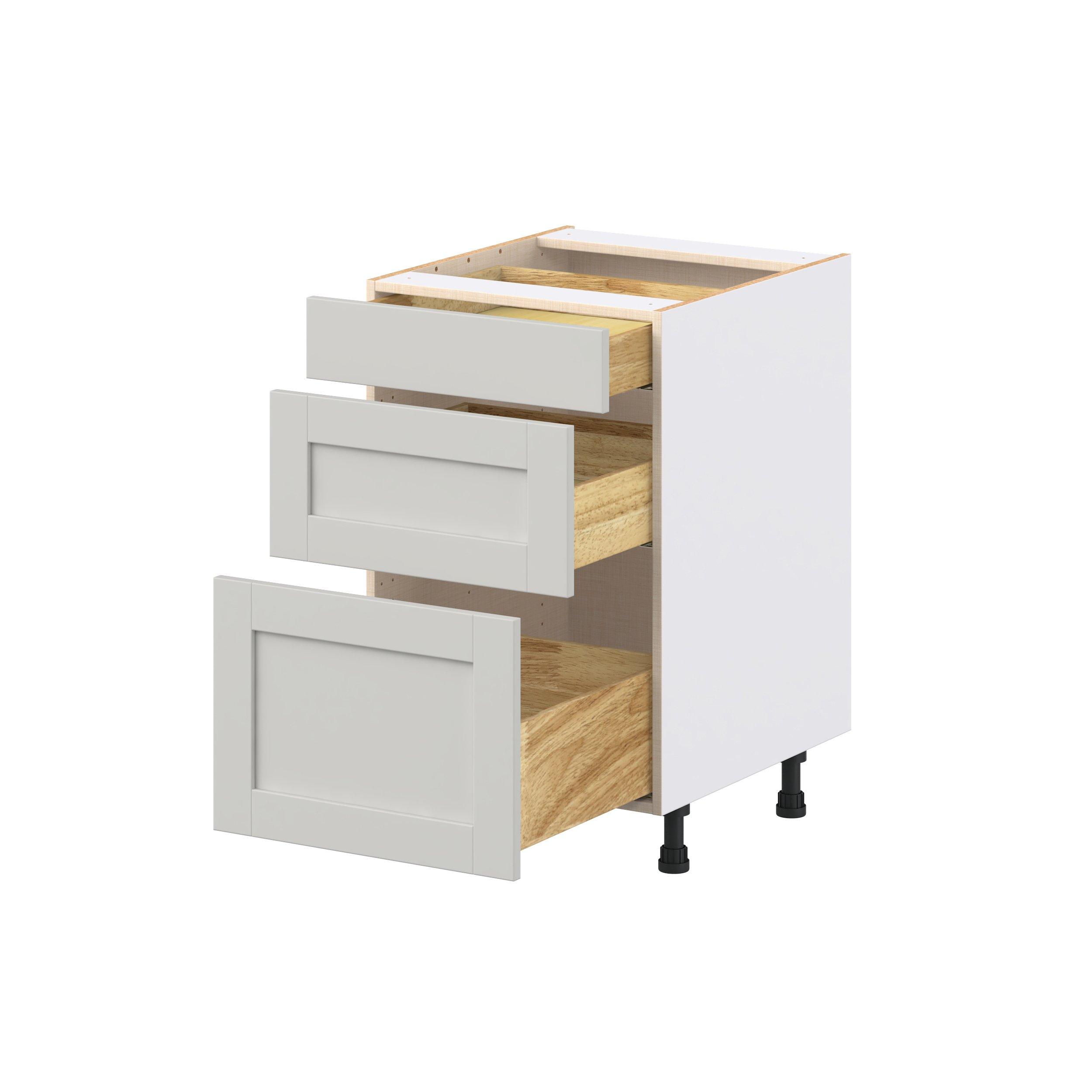 Summerhill 21 in. Light Gray Drawer Base Cabinet