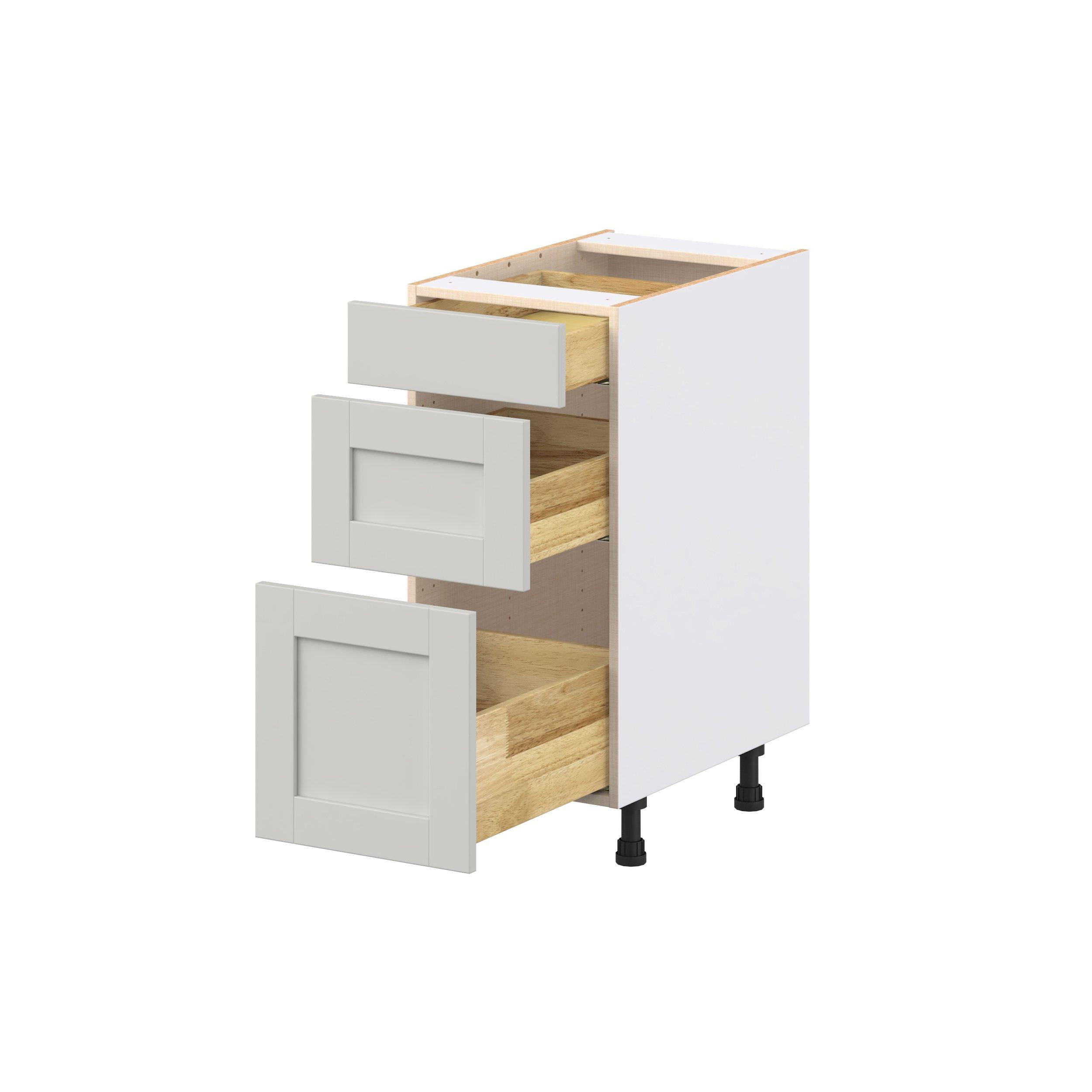 Summerhill 15 in. Light Gray Drawer Base Cabinet