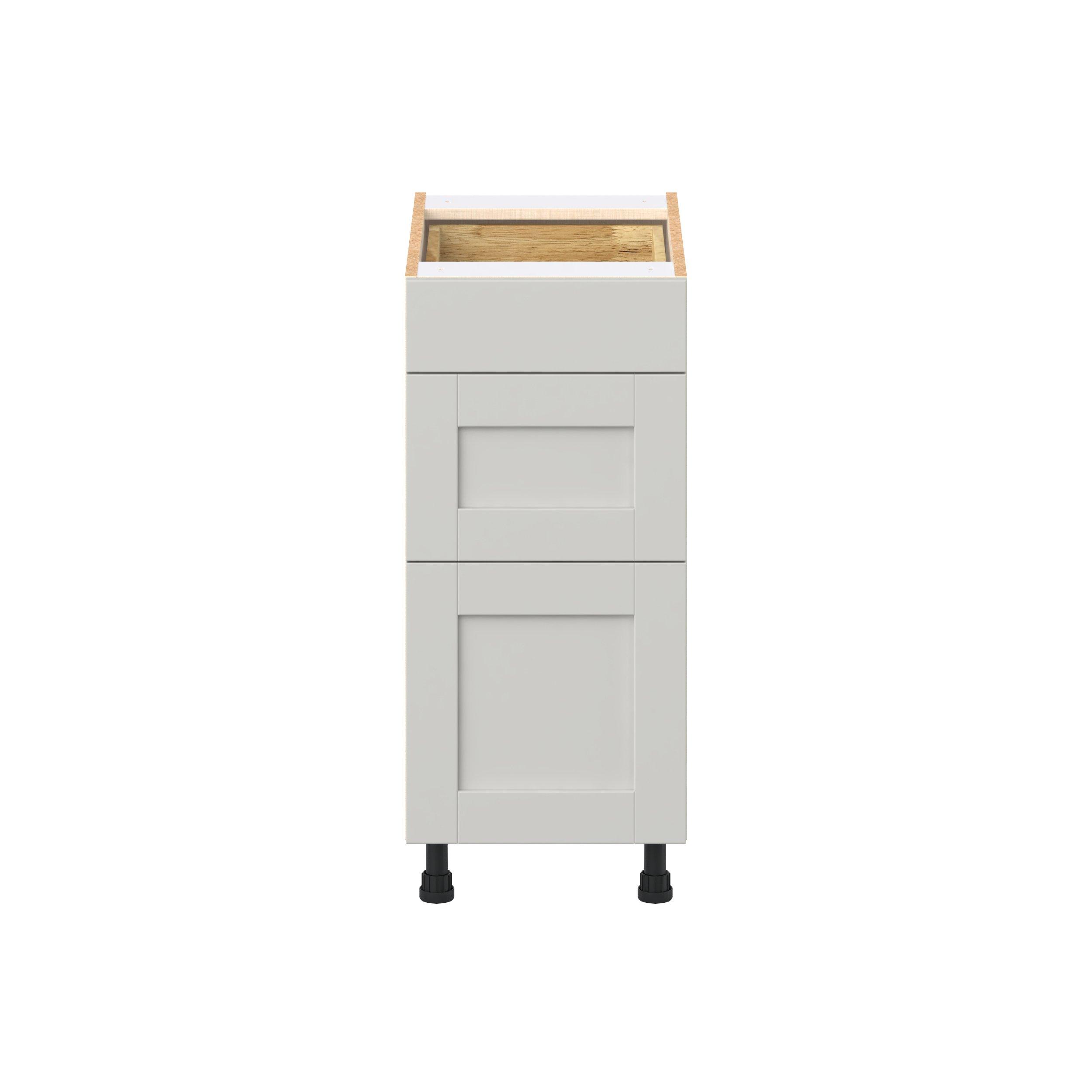 Summerhill 15 in. Light Gray Drawer Base Cabinet