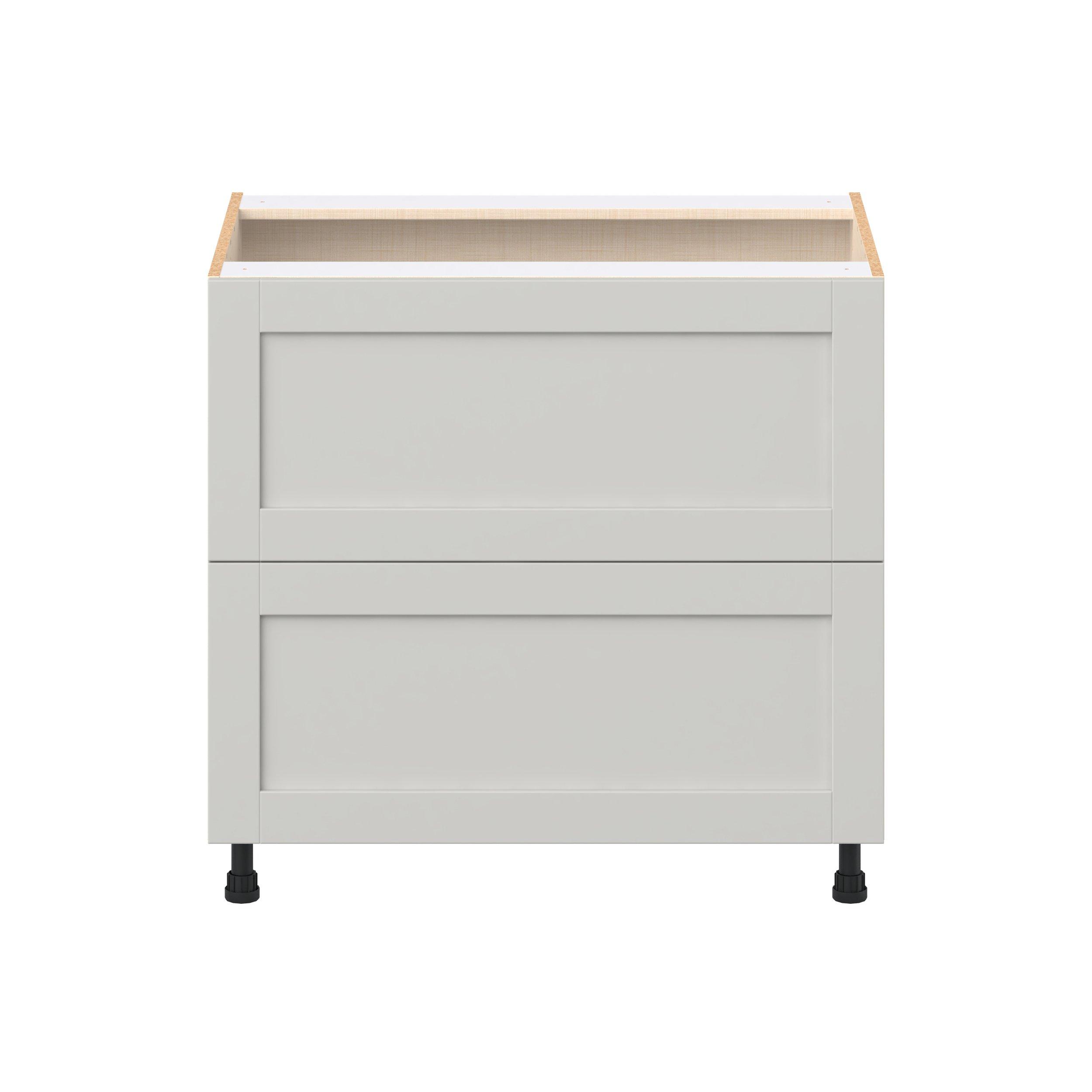Summerhill 36 in. Light Gray Drawer Base Cabinet
