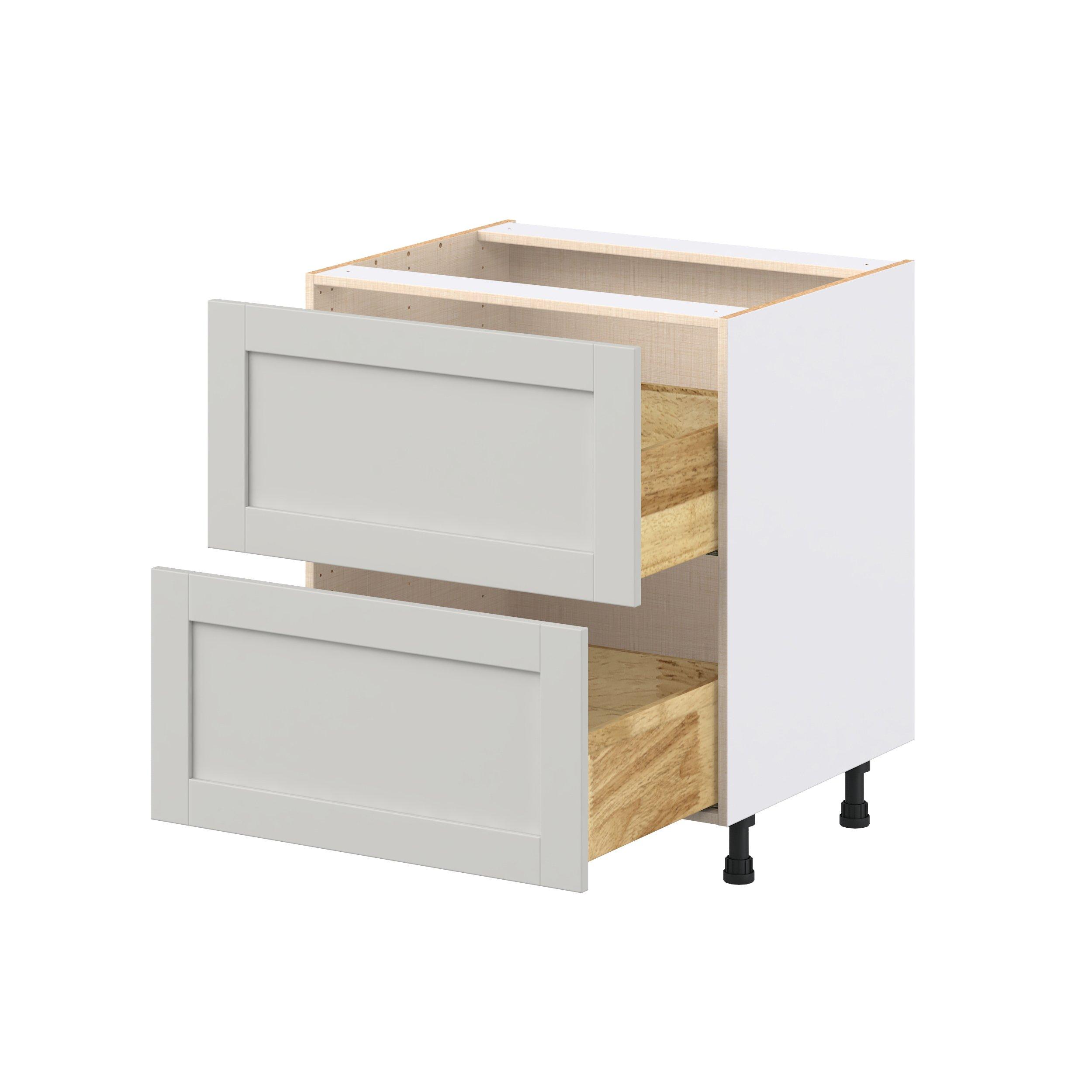 Summerhill 30 in. Light Gray Drawer Base Cabinet