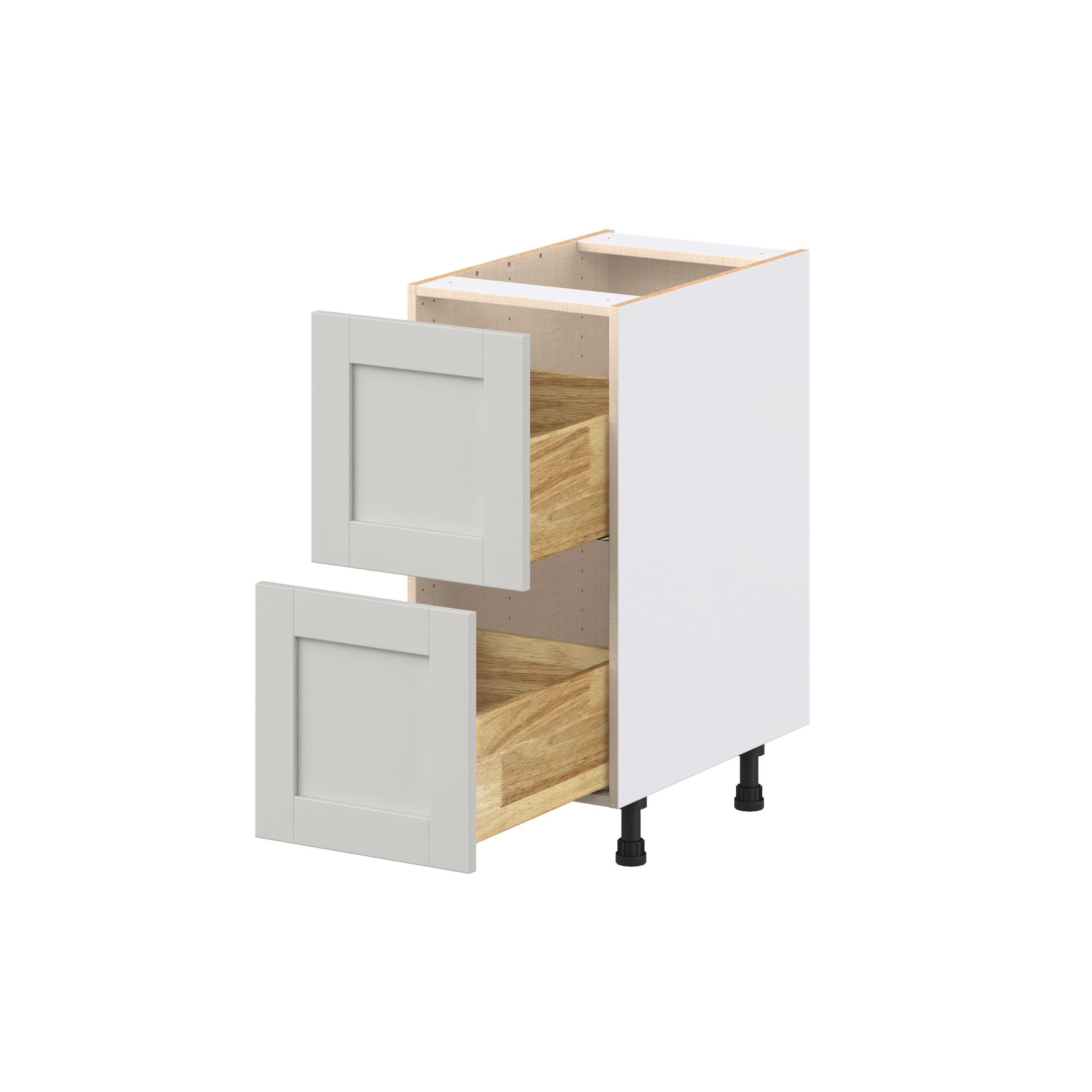 Summerhill 15 in. Light Gray Drawer Base Cabinet