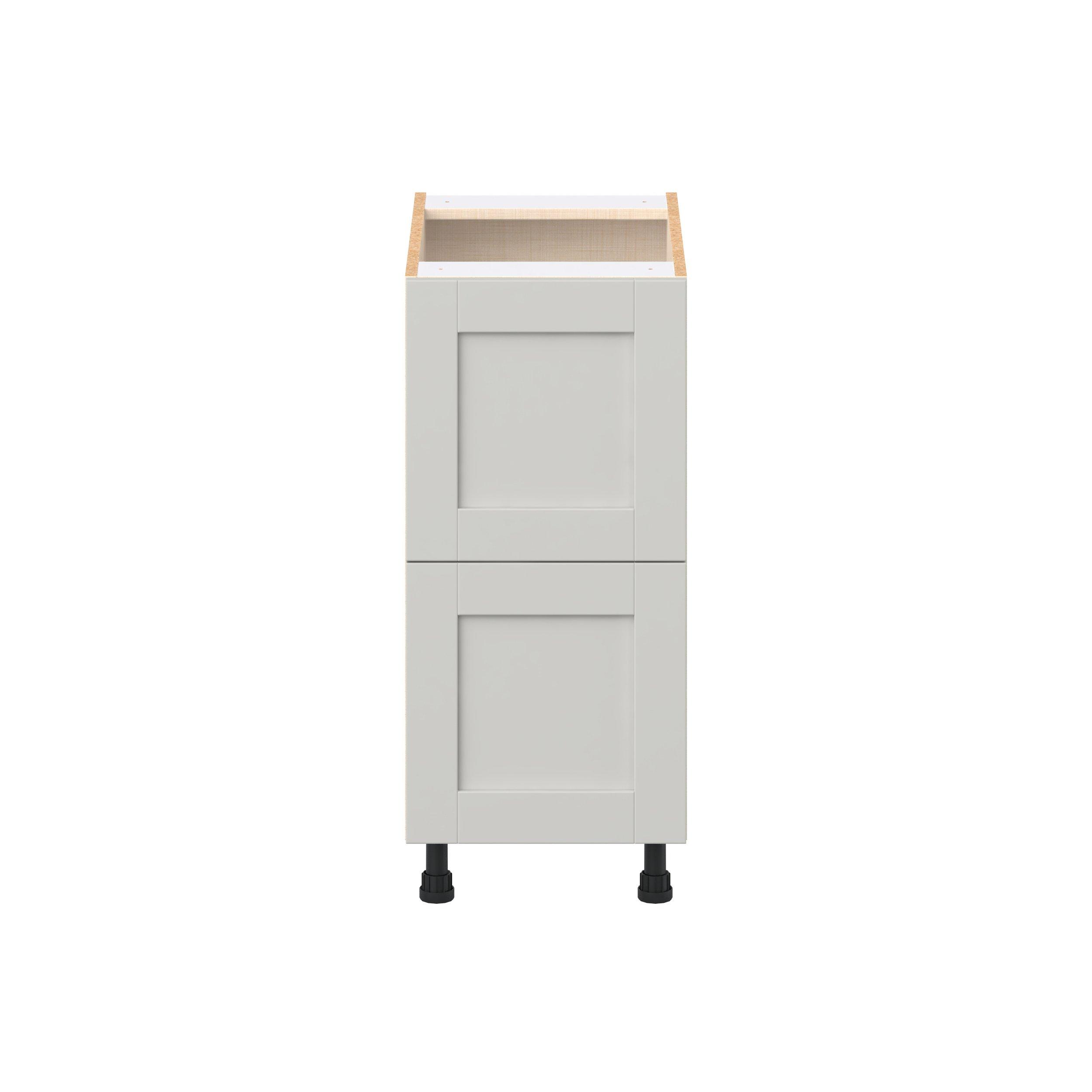 Summerhill 15 in. Light Gray Drawer Base Cabinet