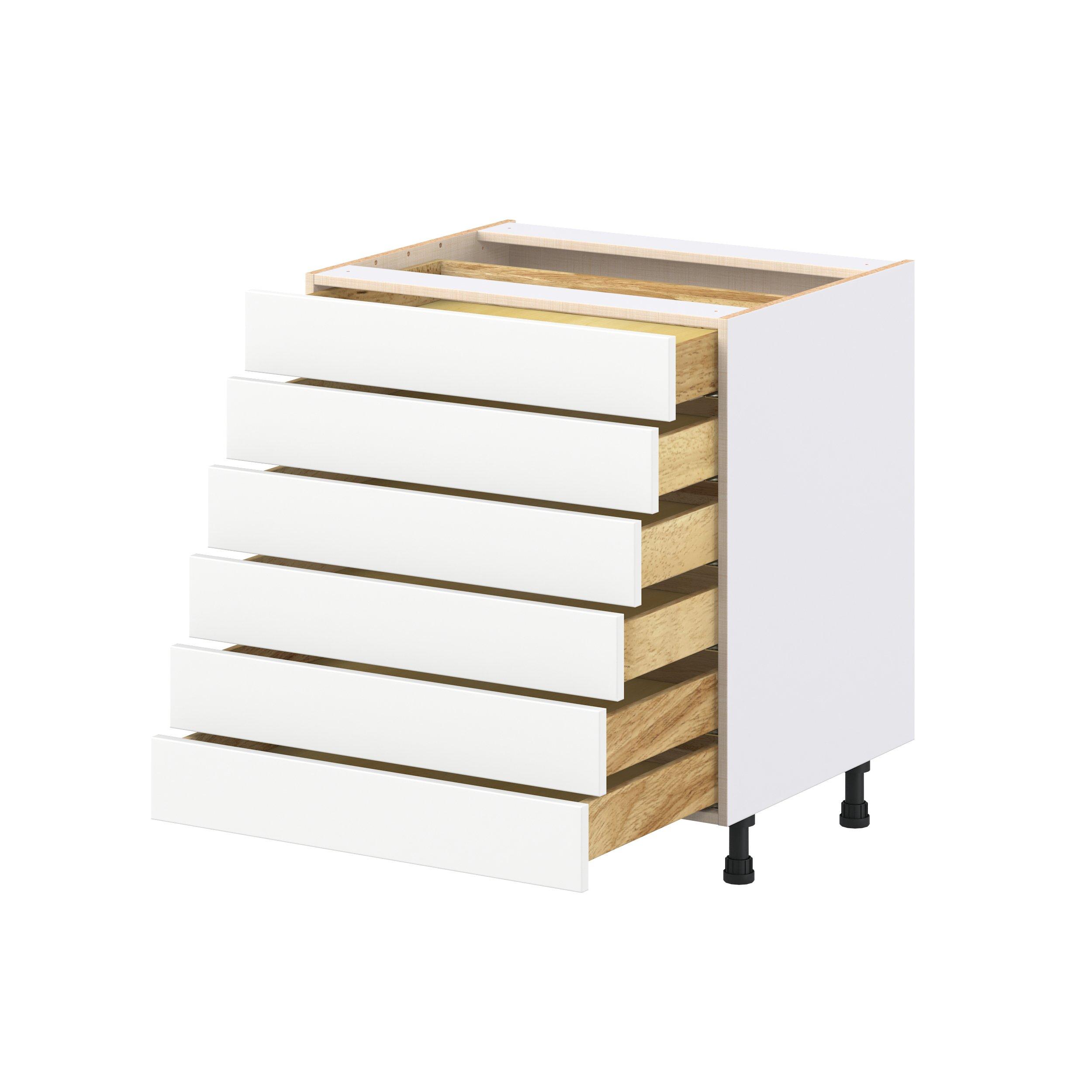 Summerhill 30 in. Bright White Drawer Base Cabinet