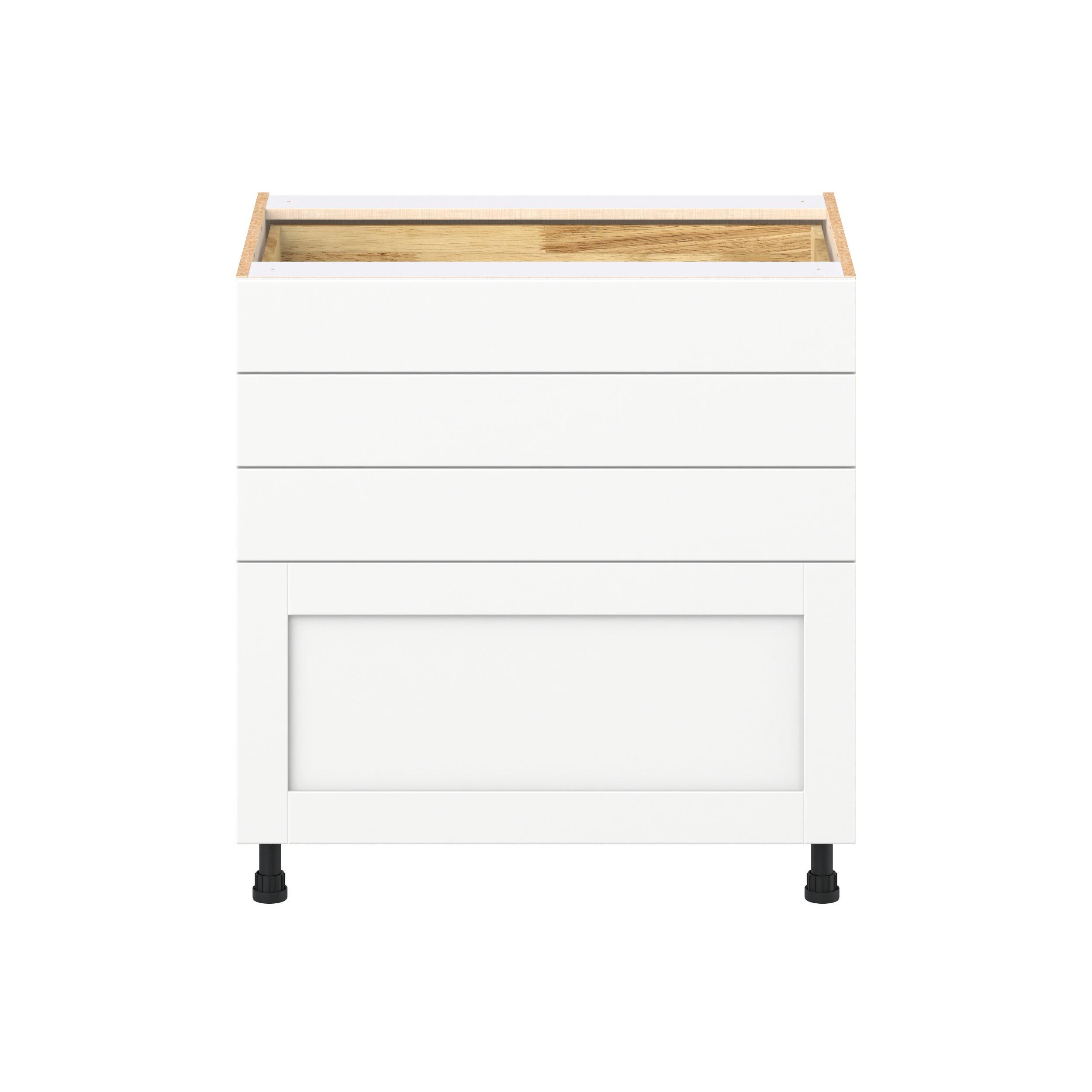 Summerhill 33 in. Bright White Drawer Base Cabinet