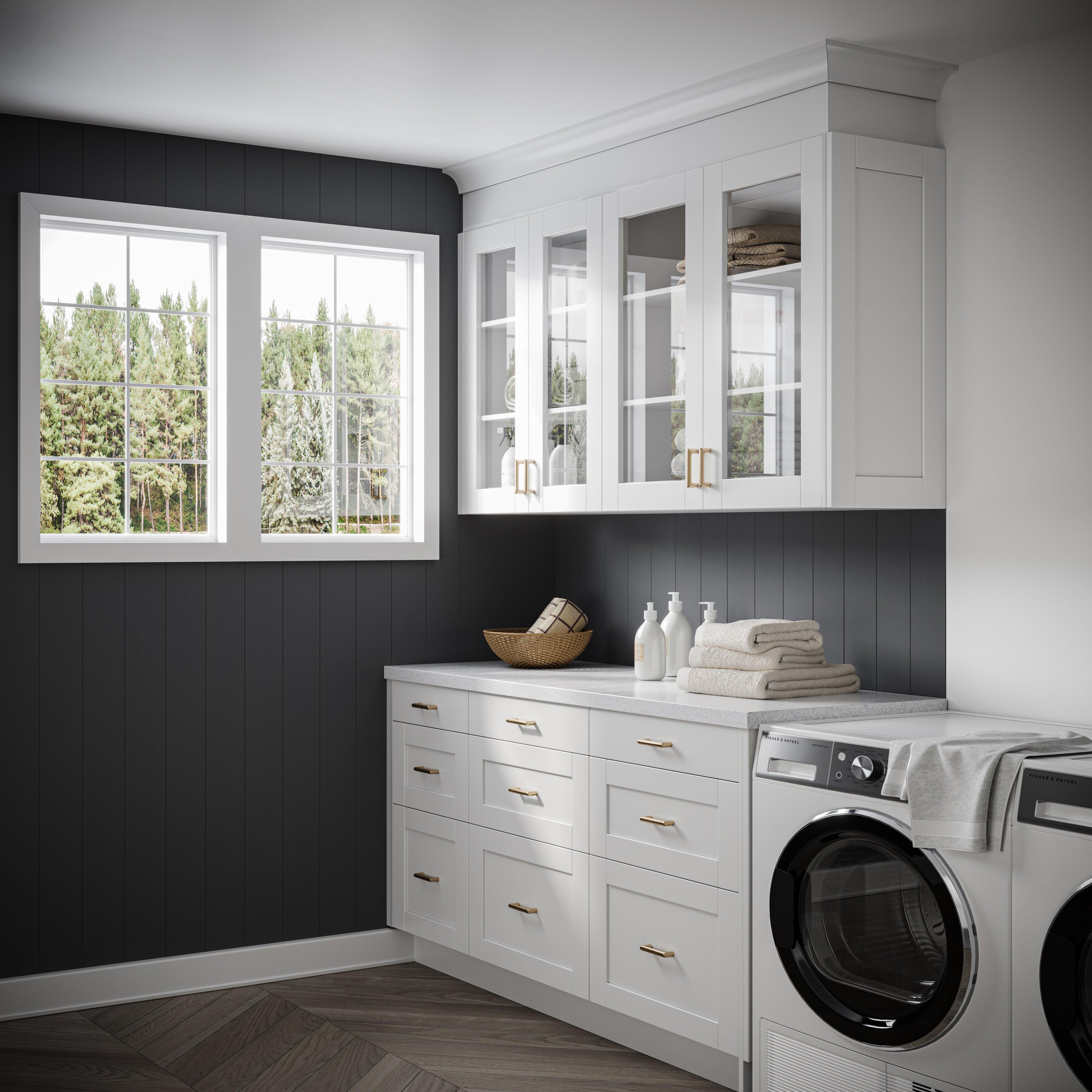 Summerhill 30 in. Bright White Drawer Base Cabinet