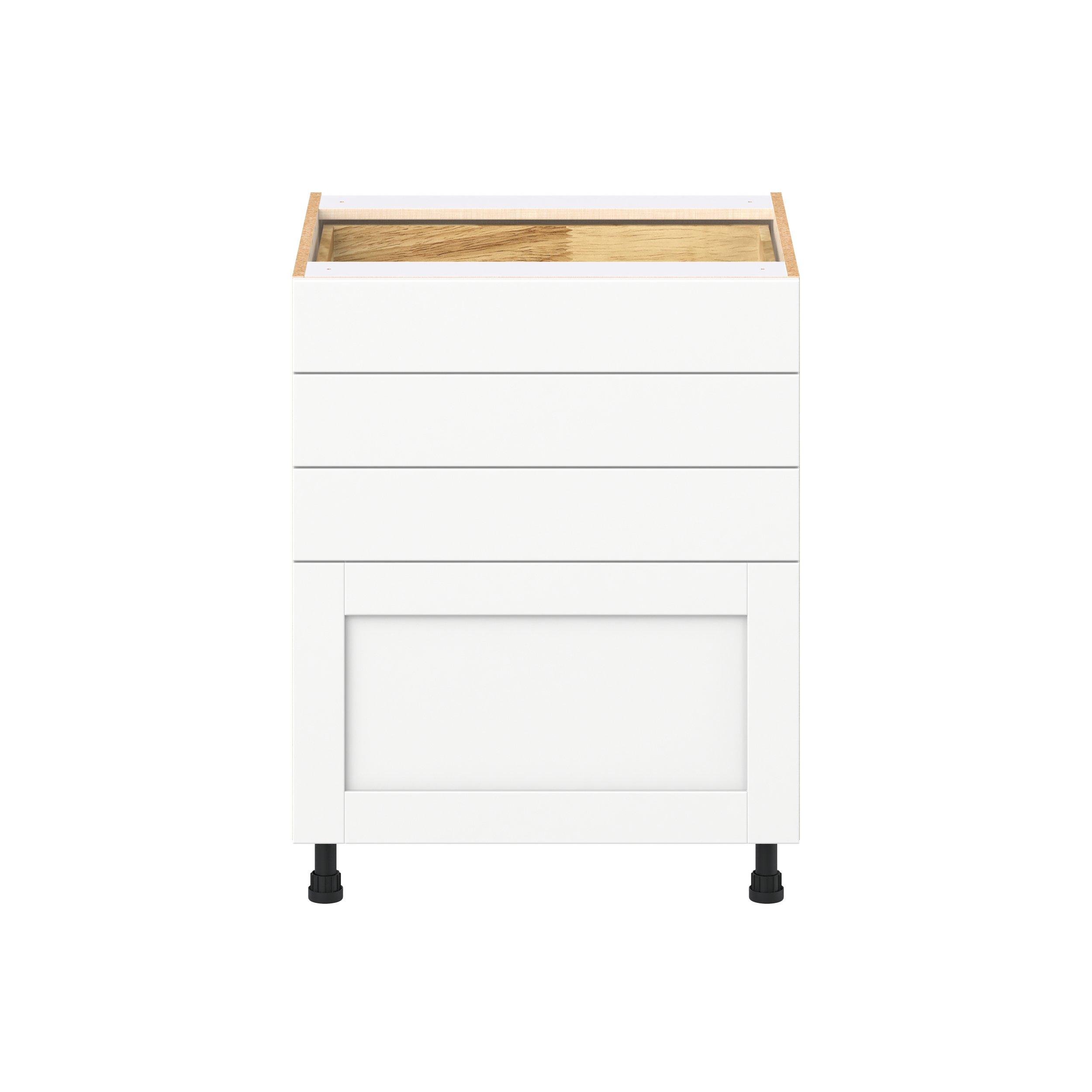 Summerhill 27 in. Bright White Drawer Base Cabinet