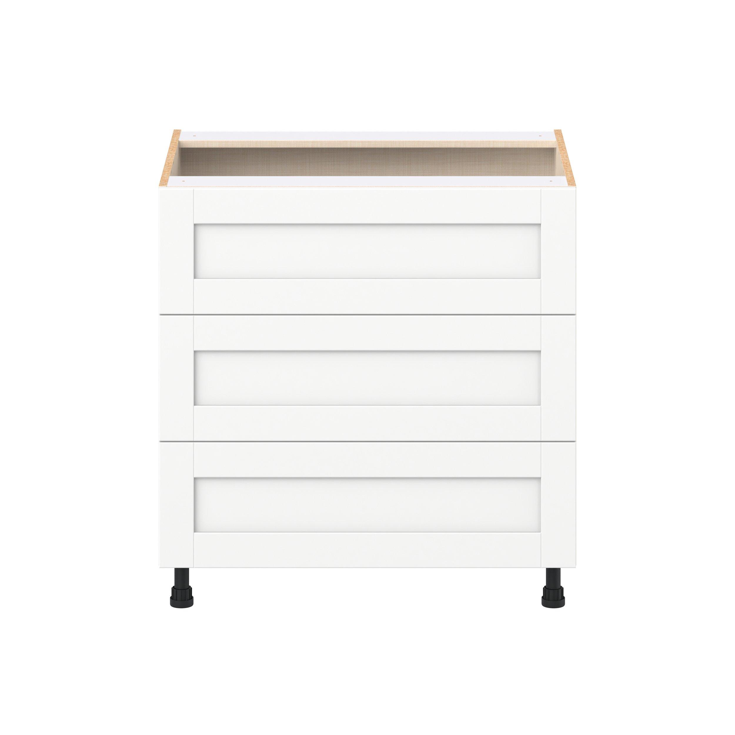 Summerhill 33 in. Bright White Drawer Base Cabinet