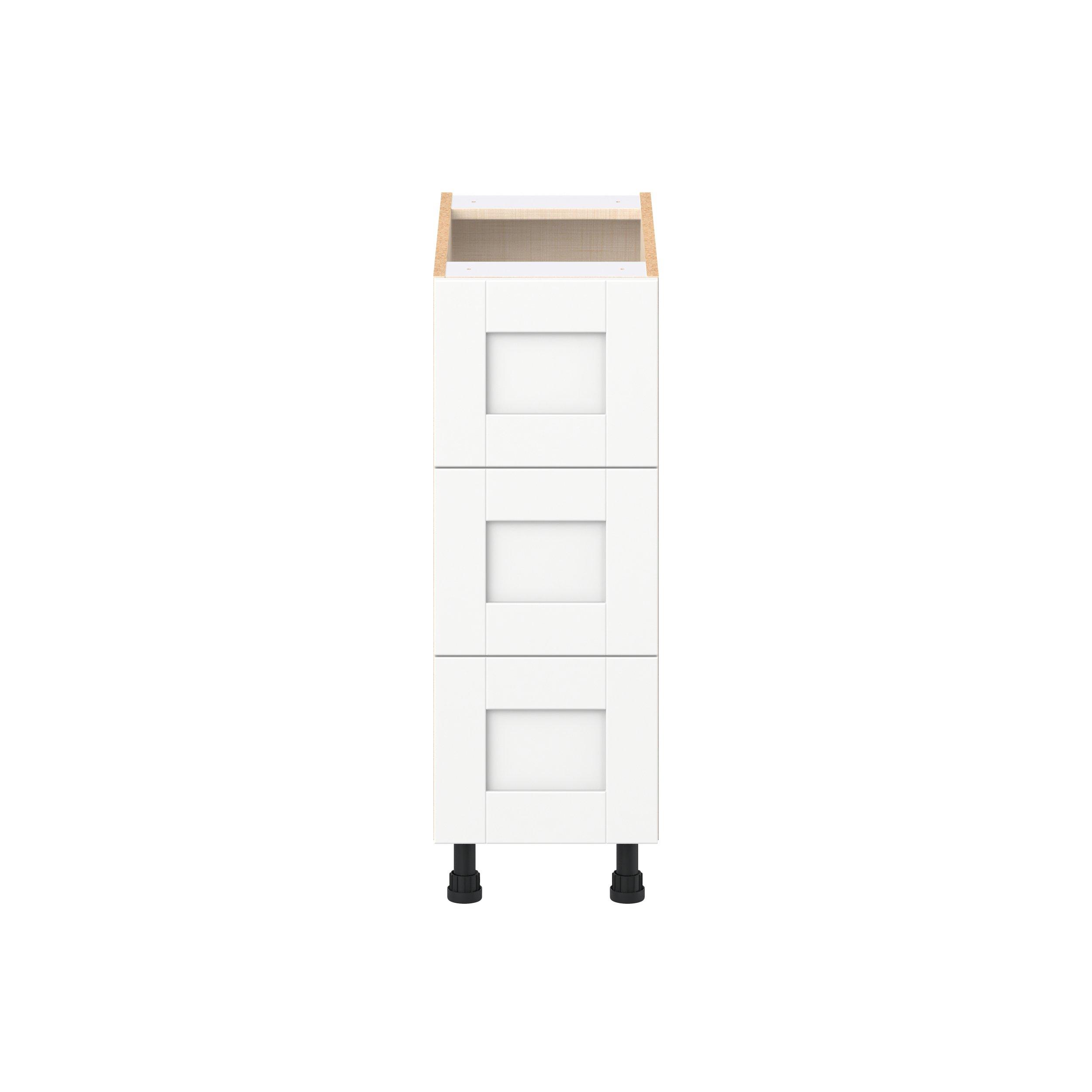 Summerhill 18 in. Bright White Drawer Base Cabinet