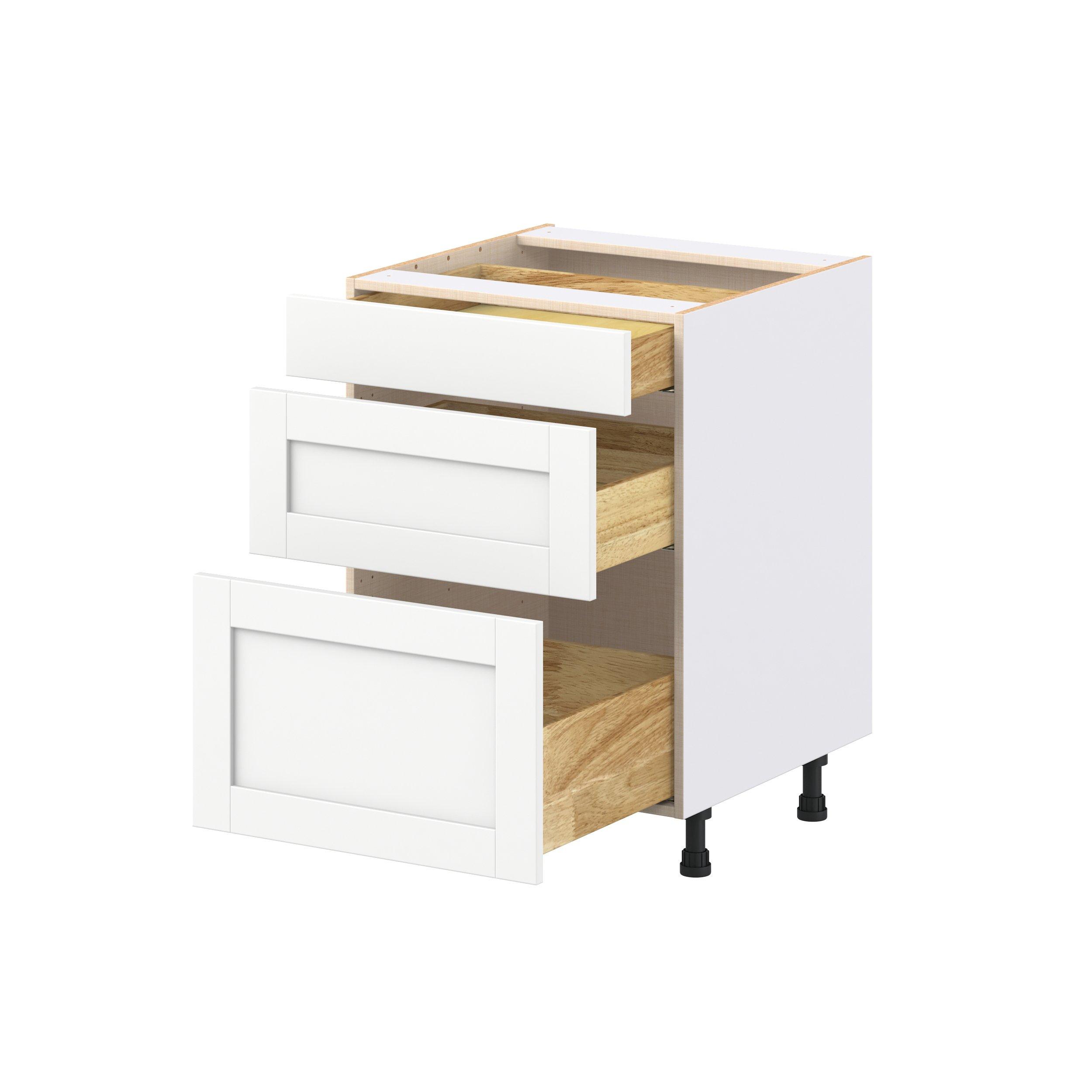 Summerhill 24 in. Bright White Drawer Base Cabinet