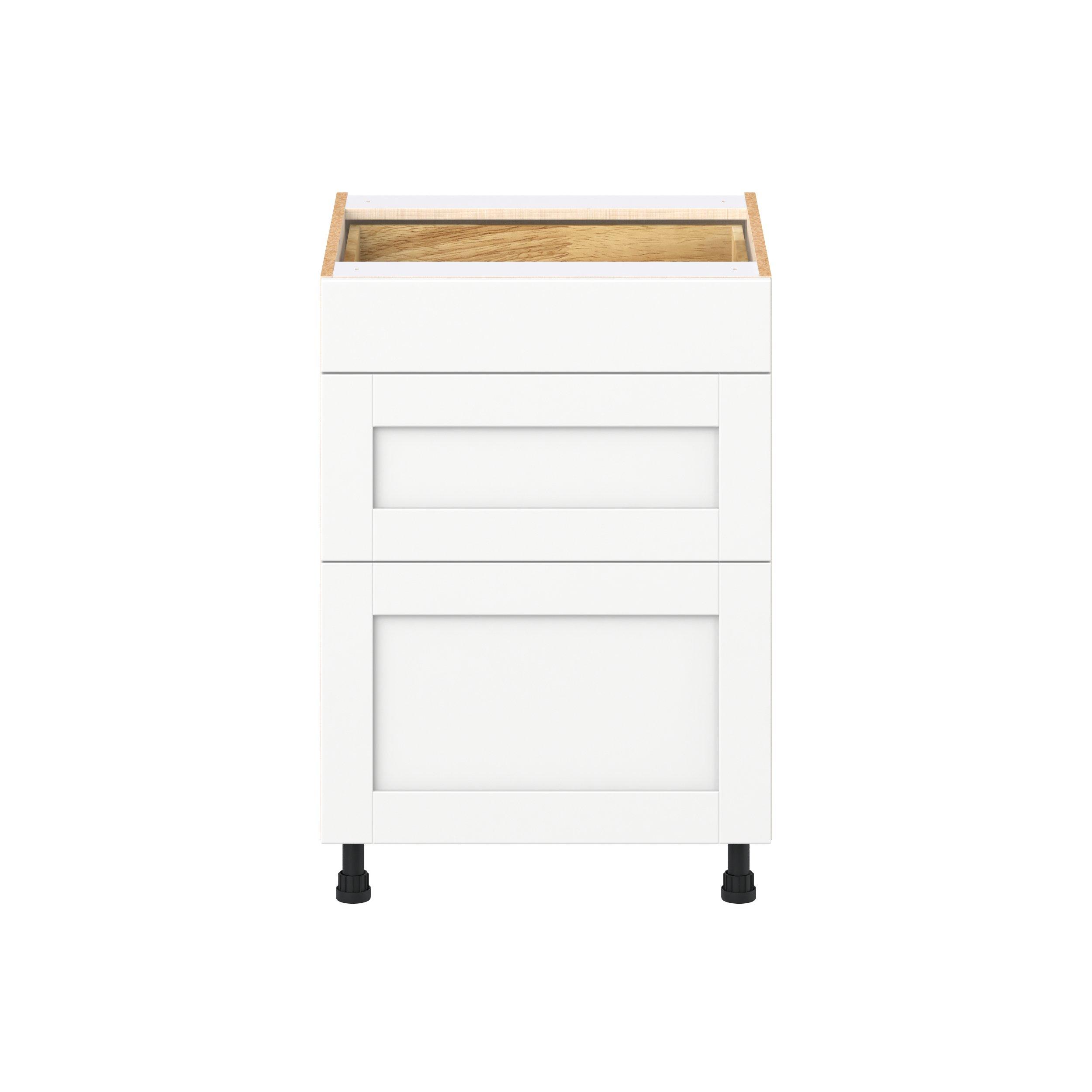 Summerhill 24 in. Bright White Drawer Base Cabinet
