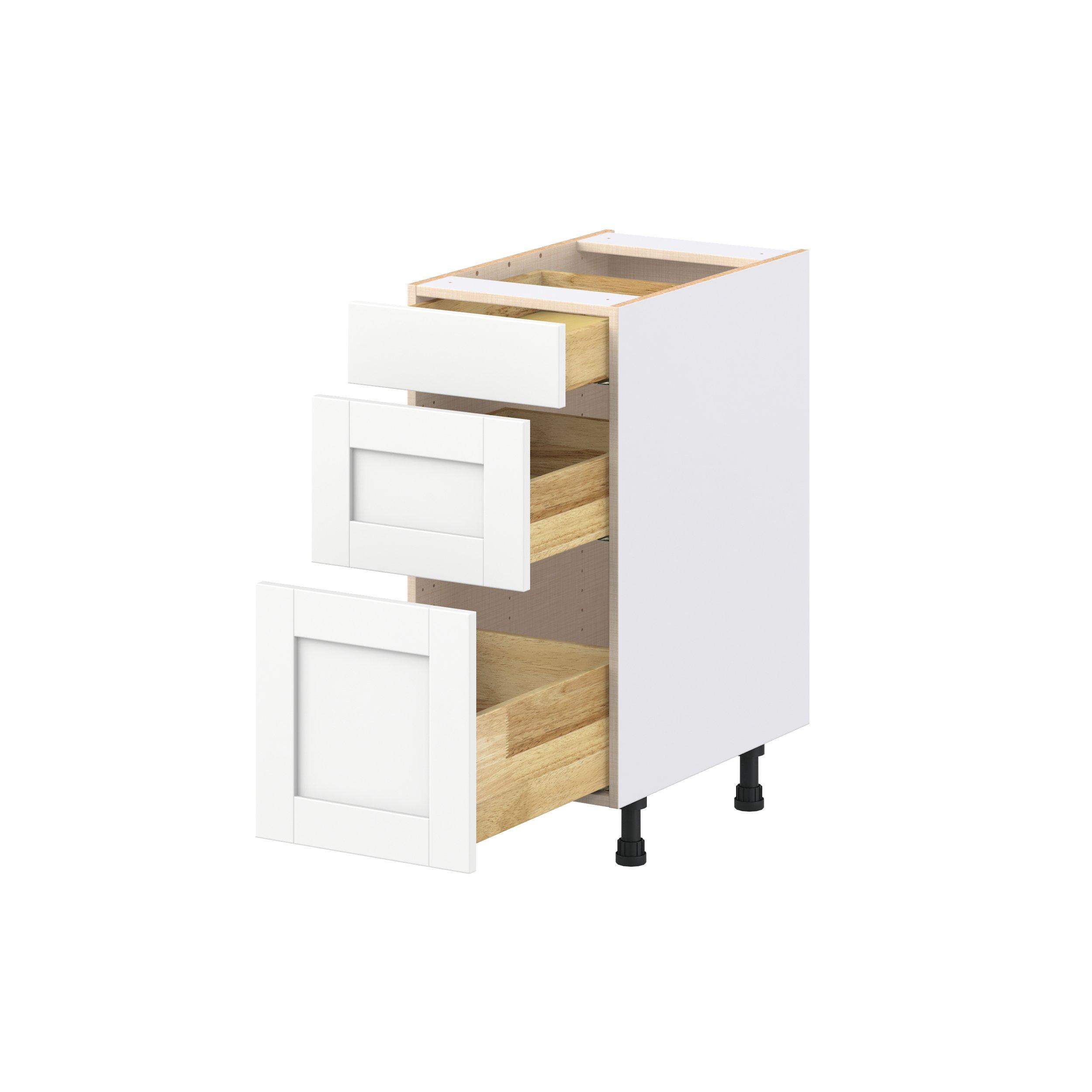 Summerhill 15 in. Bright White Drawer Base Cabinet