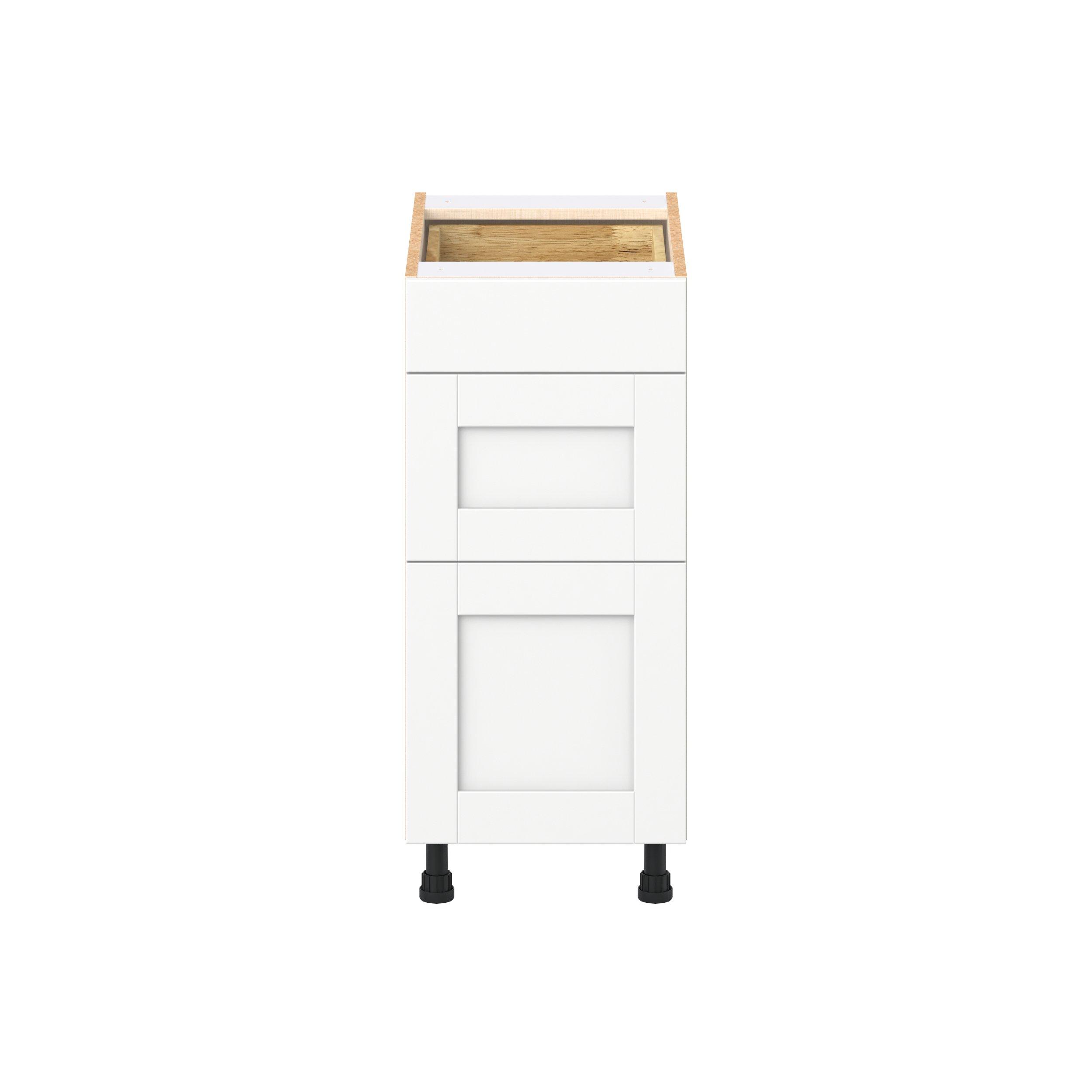 Summerhill 15 in. Bright White Drawer Base Cabinet
