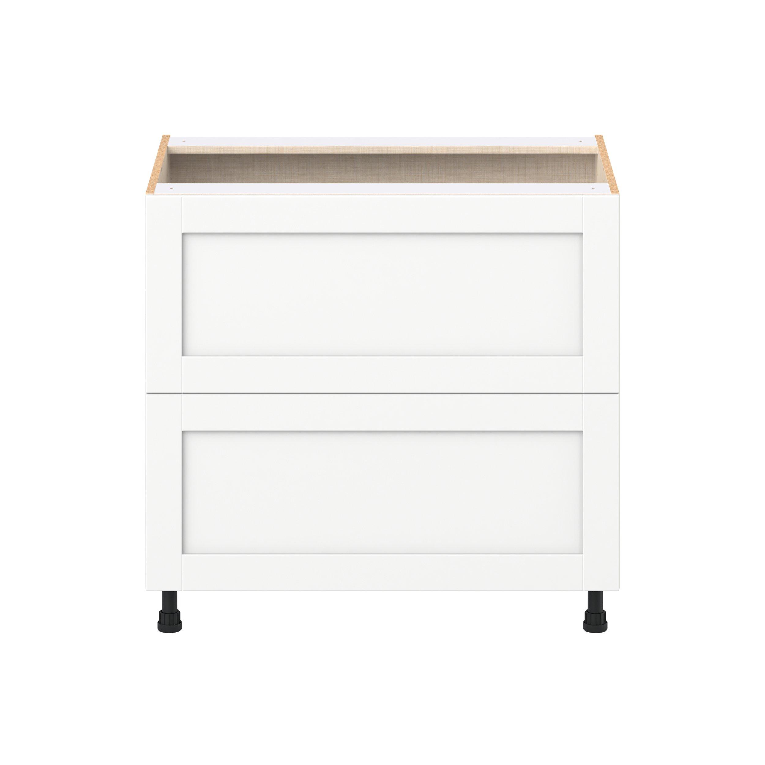 Summerhill 36 in. Bright White Drawer Base Cabinet
