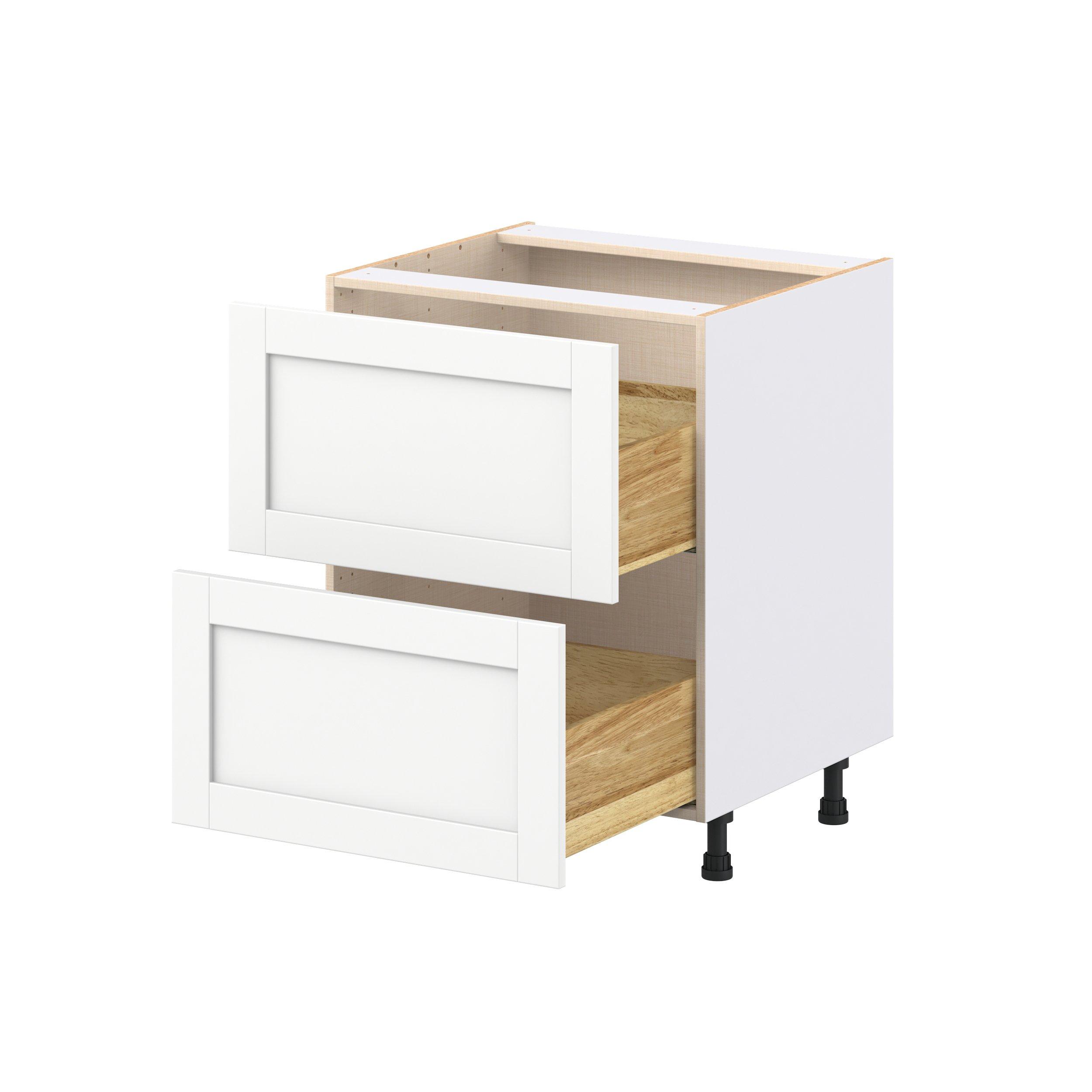 Summerhill 27 in. Bright White Drawer Base Cabinet