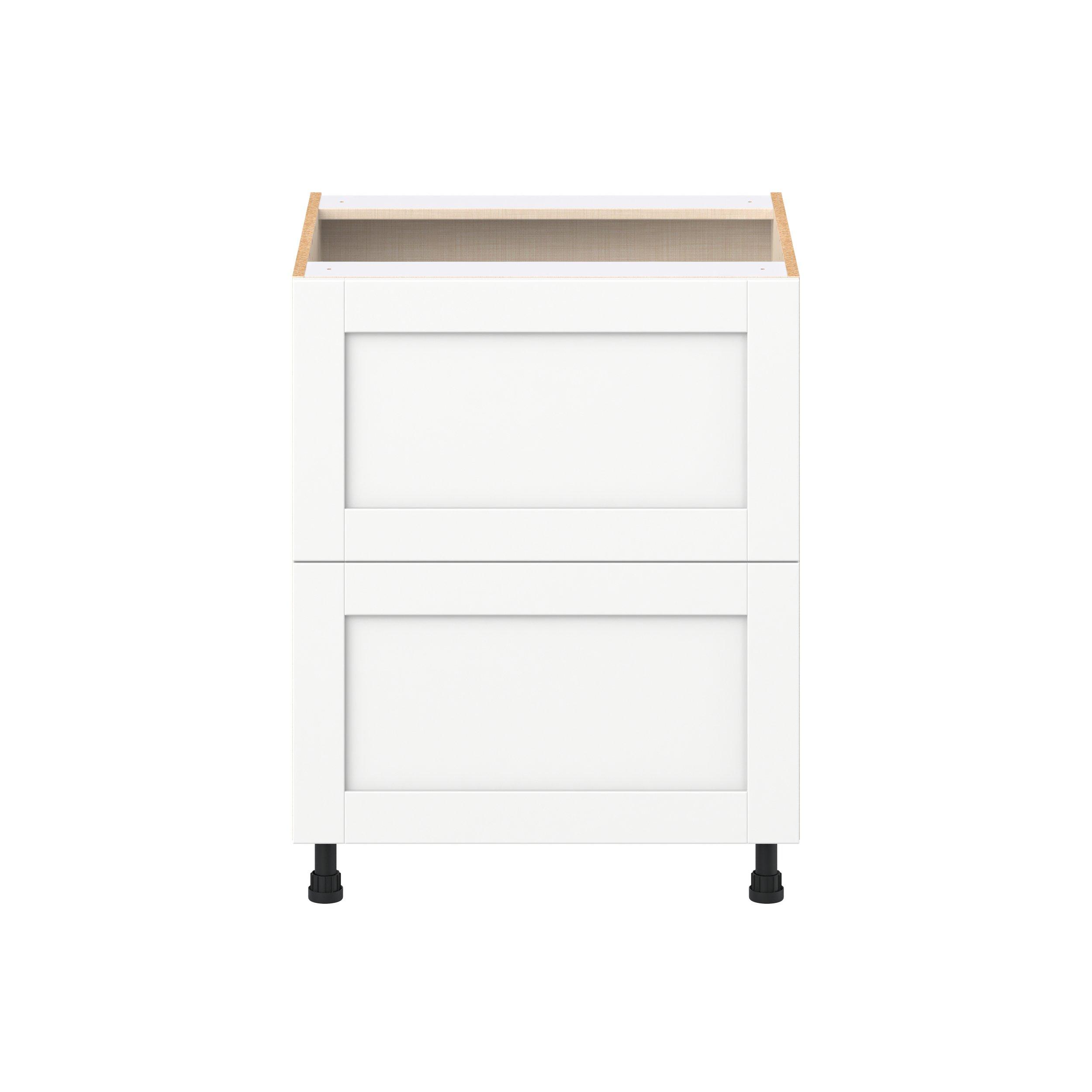 Summerhill 27 in. Bright White Drawer Base Cabinet